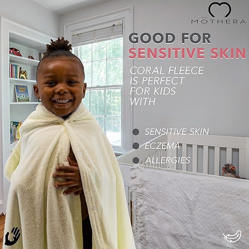 Miniatura 4 de Mothera Toalla de baño con capucha para niños y niños pequeños, toalla de forro polar coral para niños y niños pequeños, toallas con capucha de