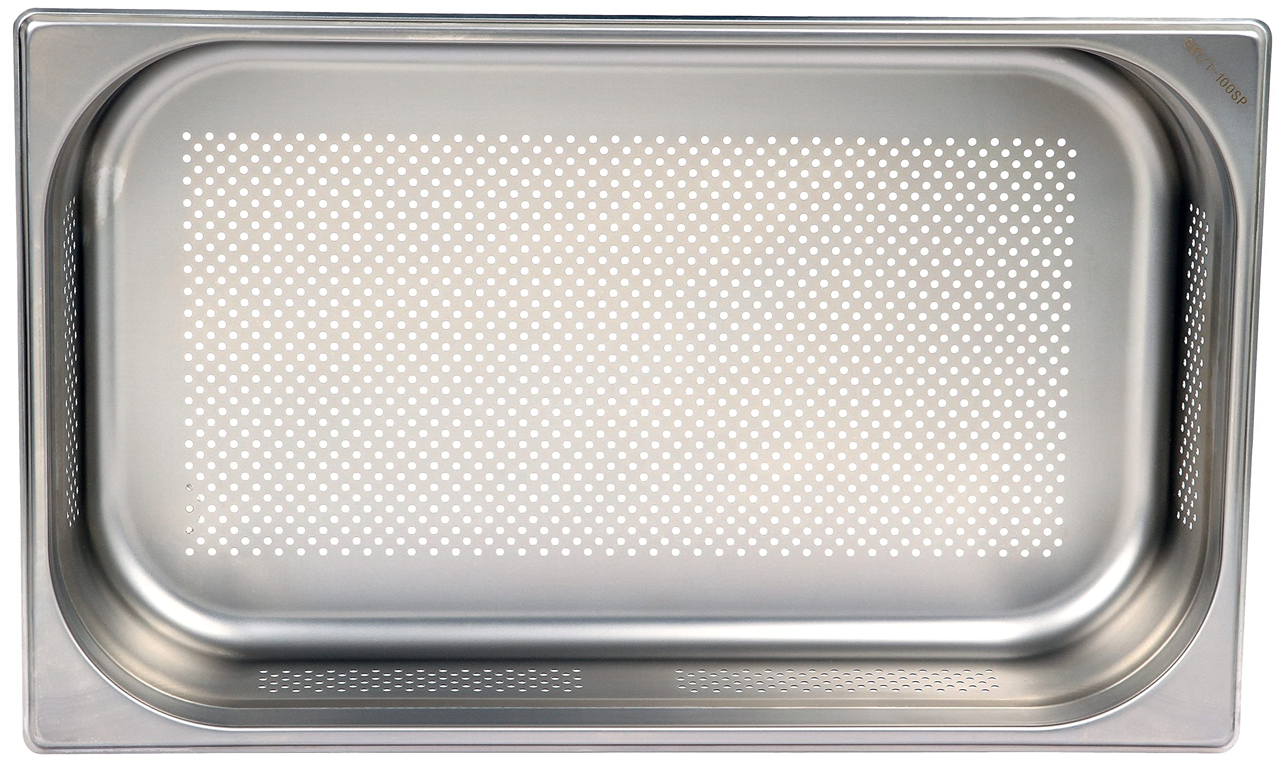 SARO BUDGET LINE Recipiente GN 1/1 perforado, acero inoxidable, 100 mm de profundidad, 14 l de capacidad, para ollas a vapor y baño maría