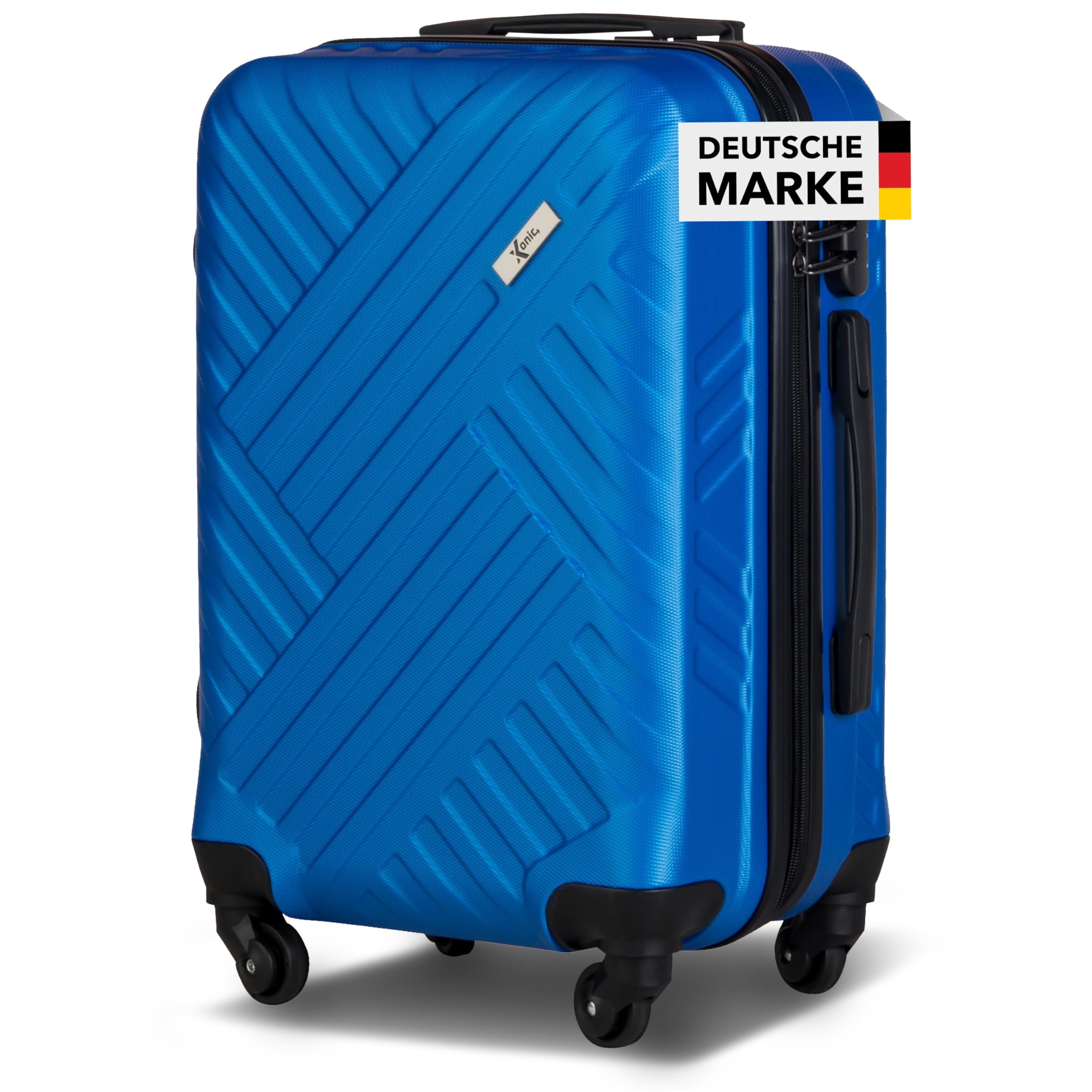 Xonic Design Reisekoffer mit Rollen– ABS Hartschalenkoffer 360° Leichtlauf-Rollen – hochwertige Koffer Trolleys Zahlenschloss in M, L, XL oder Set –Handgepäck Koffer, Suitcase