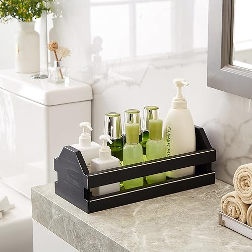 Miniatura 4 de Bandeja para tanque de inodoro, cesta de almacenamiento de papel higiénico, decoración de granja, decoración de tanque de inodoro, organizador de