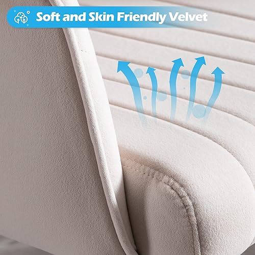 Miniatura 6 de Silla de oficina para el hogar, silla giratoria de terciopelo para escritorio, sillón de acento tapizado, sillas modernas acolchadas con mechones