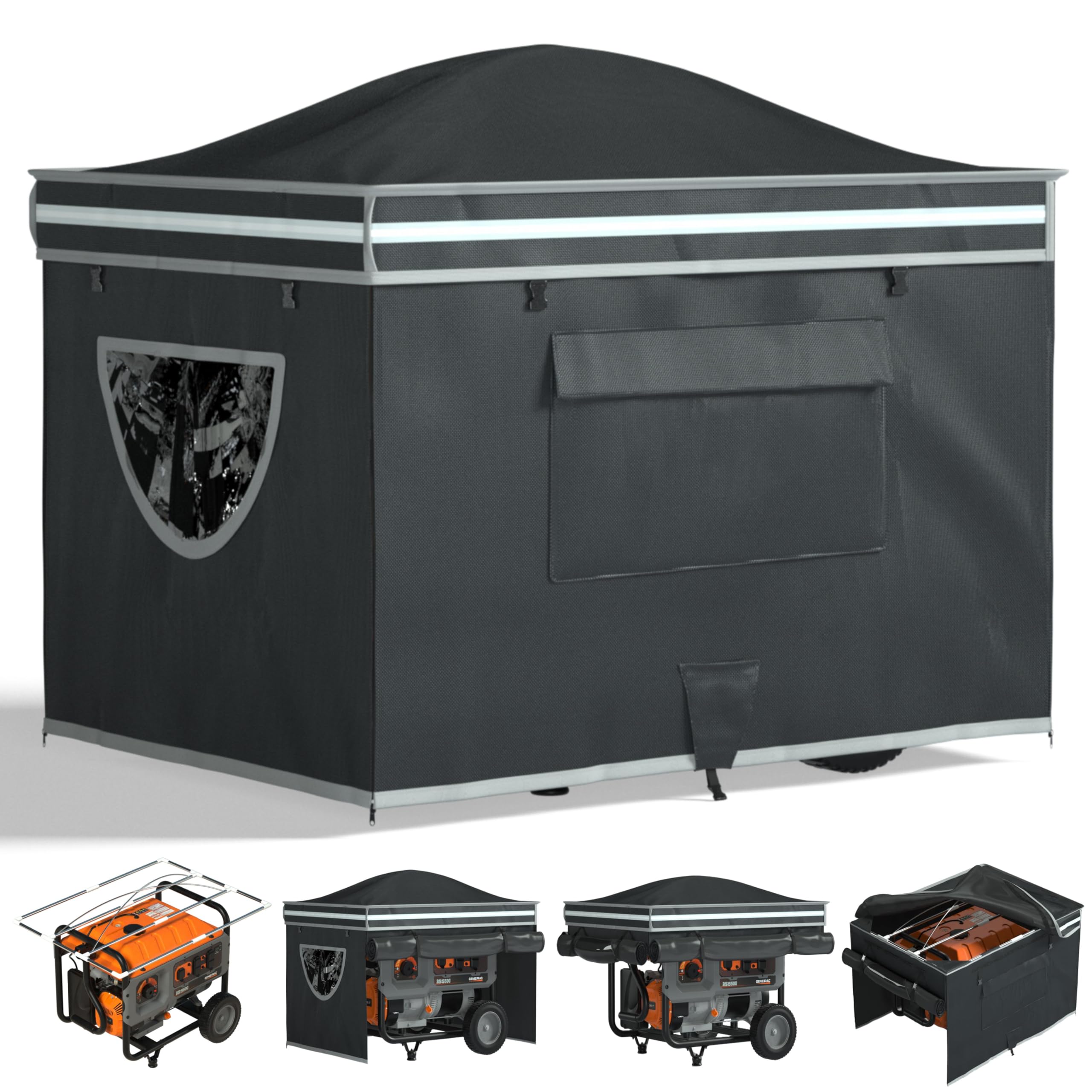 running tent Generator With Bracket,Generator Covers While Running,28x20x20 inches,Roof Design Without Water Accumulation,1680D Marine Canvas Production+Heavy-Duty Stainless Steel Bracket, Black : Patio, Lawn & Garden 尺寸:L3S 1/32 Me 262 G-Factor white/gold use that make rooftop