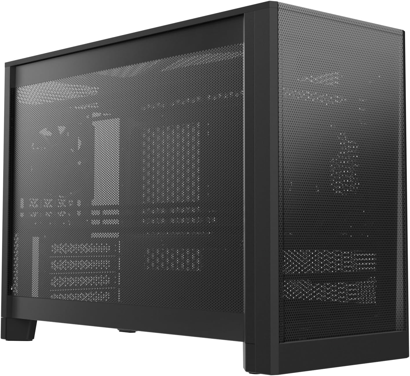 MONTECH Ten 22.7L Micro ATX PC Case, High Airflow Modular Mesh Chassis for Air, Liquid, or SFF Builds, 360mm Radiator Support, Includes Rear Fan, Black (TENB)
