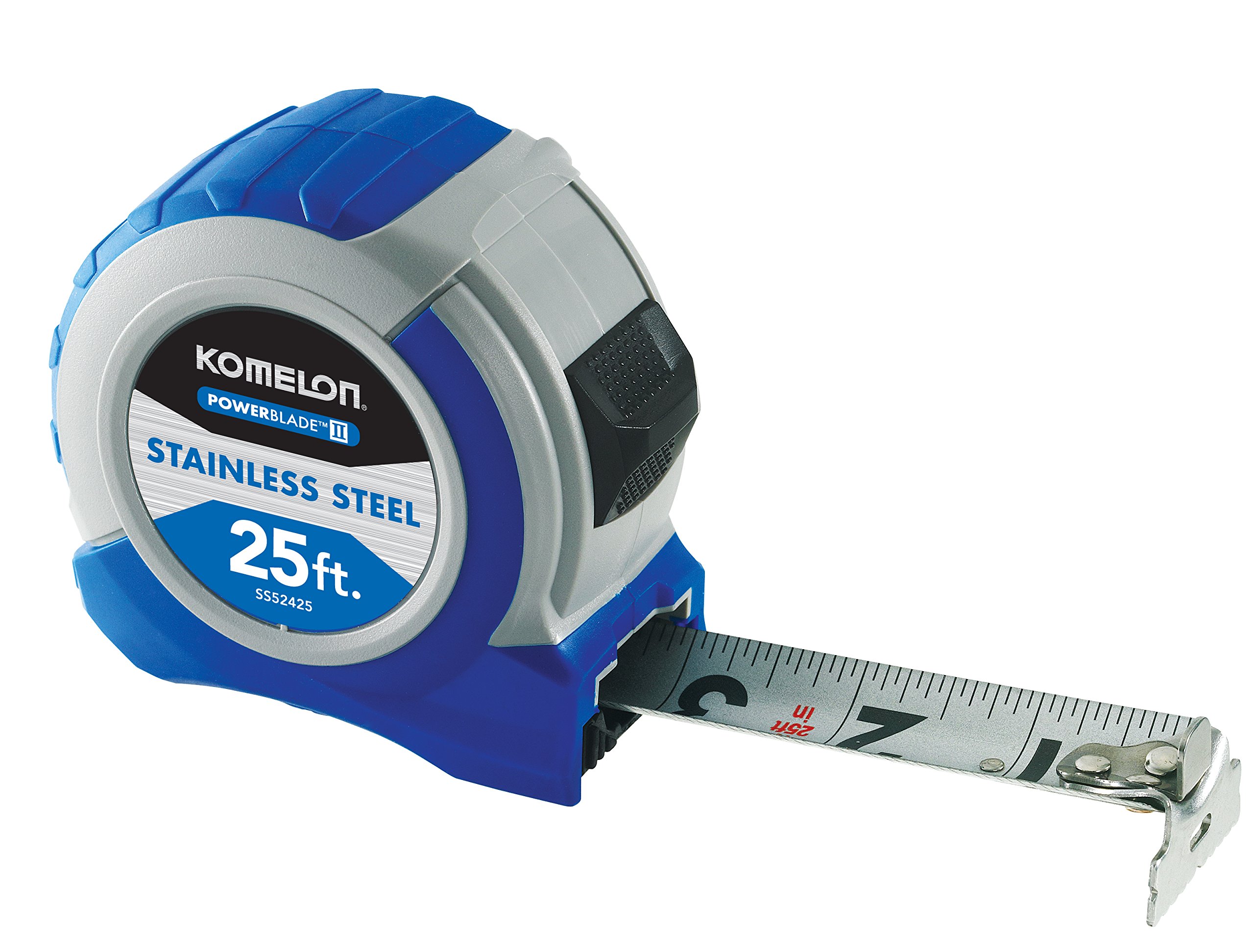 KomelonSS52425 25' x 1.06" Powerblade II Tape Measure, Blue/Gray