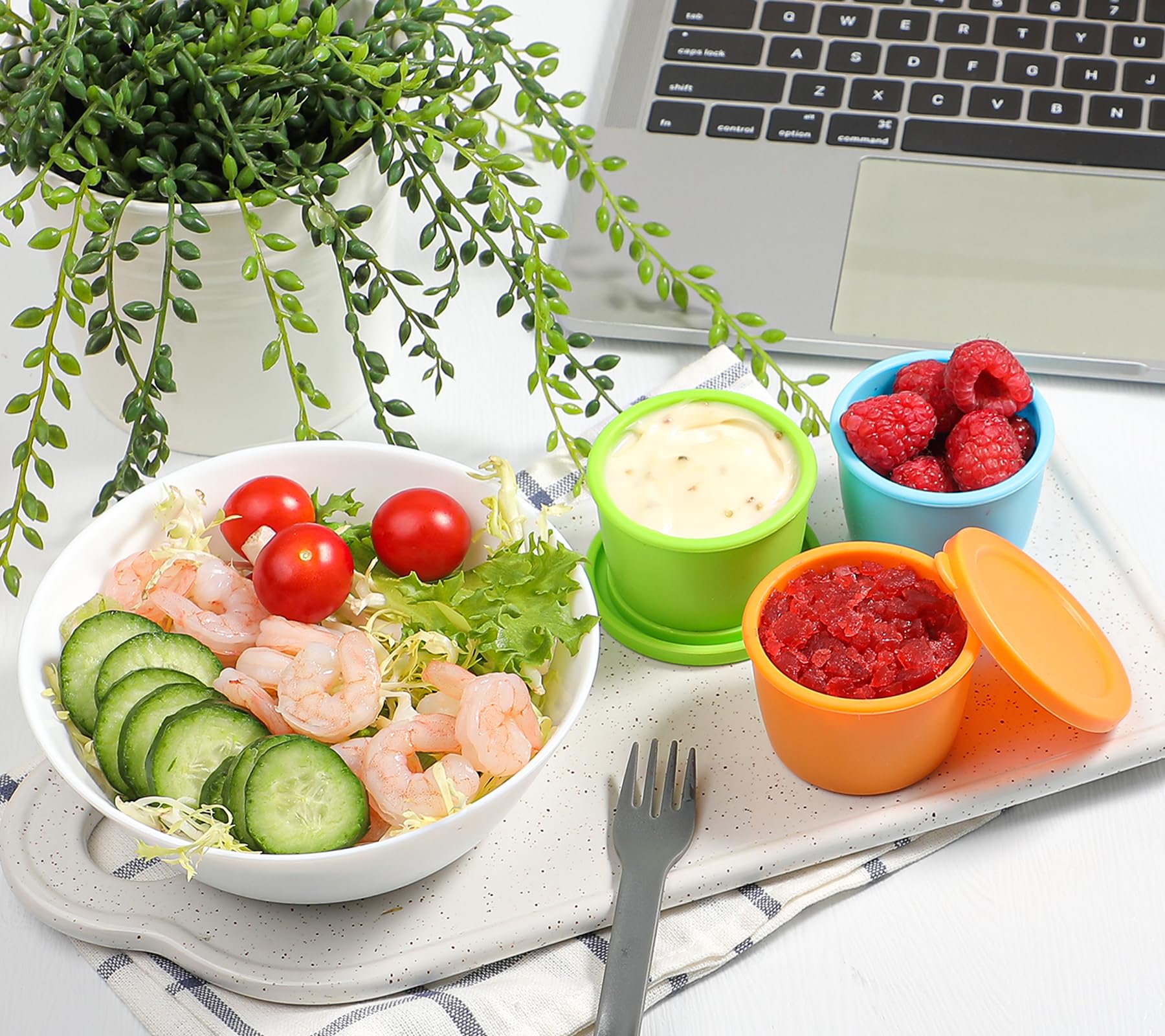 Contenore per condimenti per salsa in acciaio inossidabile 304 Contenore per salsa da 40 ml Coperchio in silicone Piatto per immersione per insalata a prova di perde Piccola scatola di immagazzinaggio