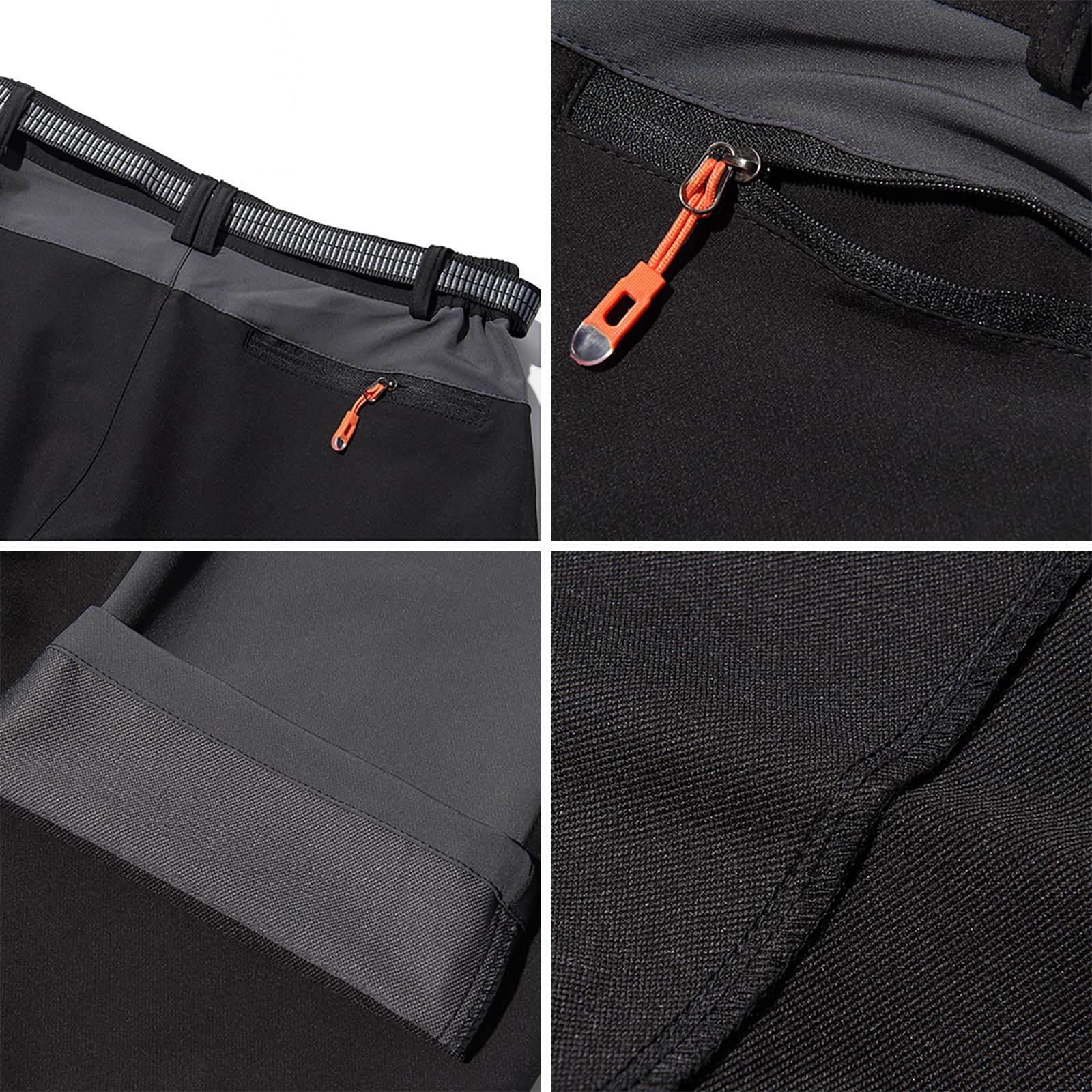 Pantalones de Senderismo para Hombres Pantalón de Montaña Transpirables para Trekking Escalada Verano(Size:S,Color:Gris)
