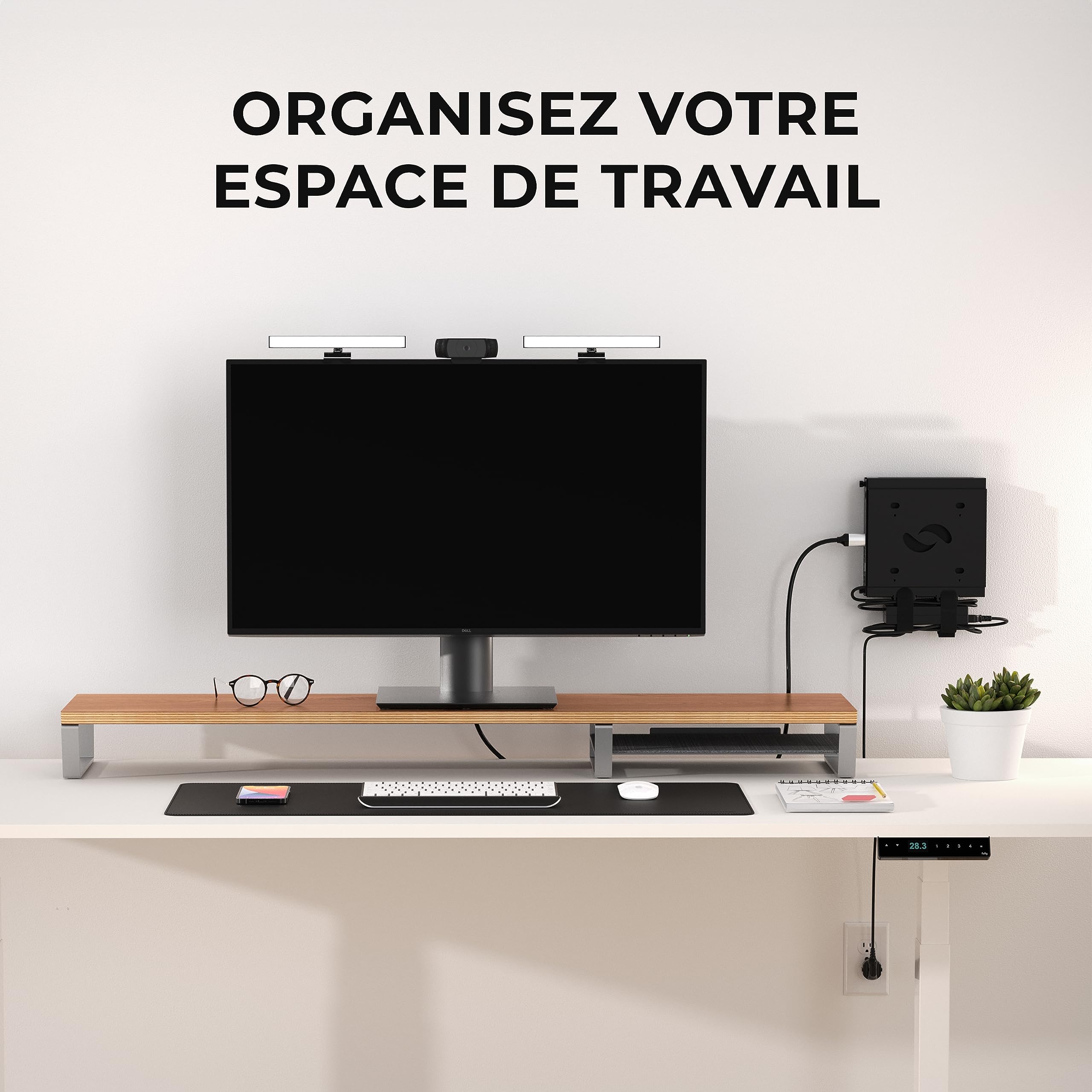 HumanCentric Support VESA compatible avec Lenovo Thinkcentre Tiny M90q Gen 2, M80q Gen3, M90q Gen3, M70q Gen 2, Thinkstation P3 Tiny, M60e, M75q Gen2, M70q, montage derrière moniteur
