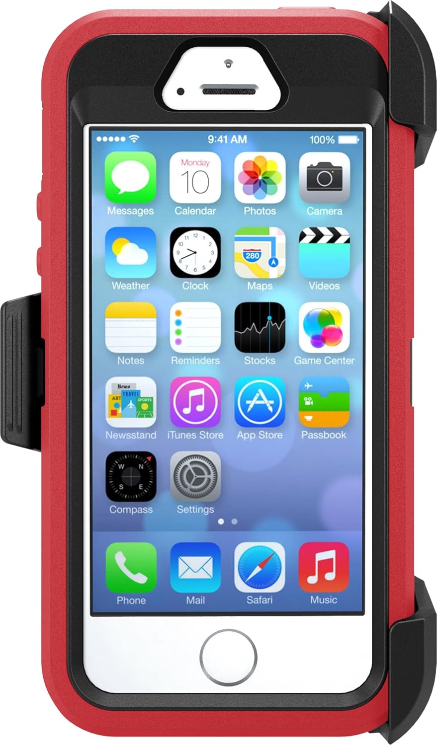 OTTERBOX DEFENDER SERIES Case for iPhone SE (1st gen - 2016) and iPhone 5/5s - Retail Packaging - RASPBERRY (BLACK/RASPBERRY PINK)