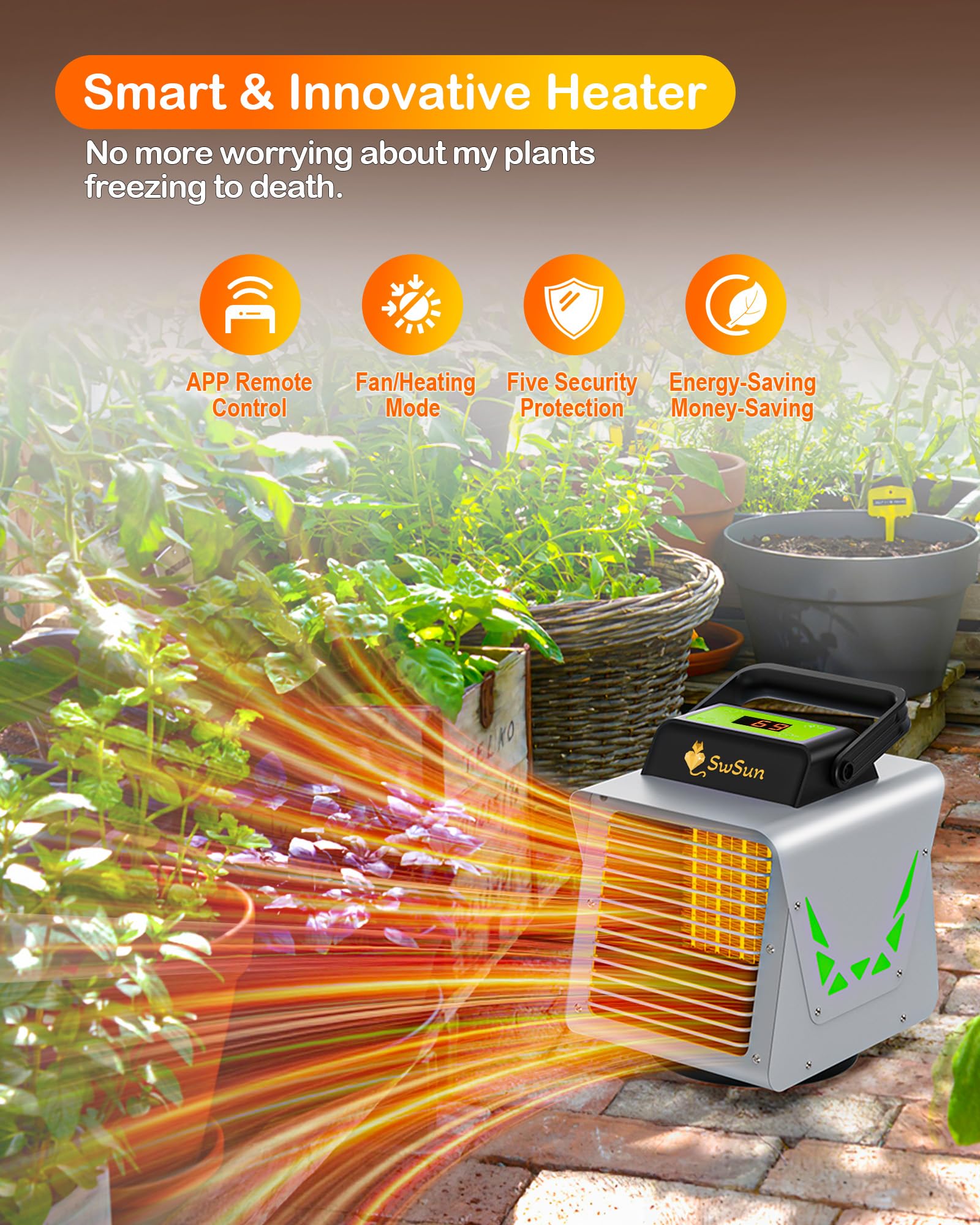 Greenhouse Heater with WiFi - Warm Your Plants! -2