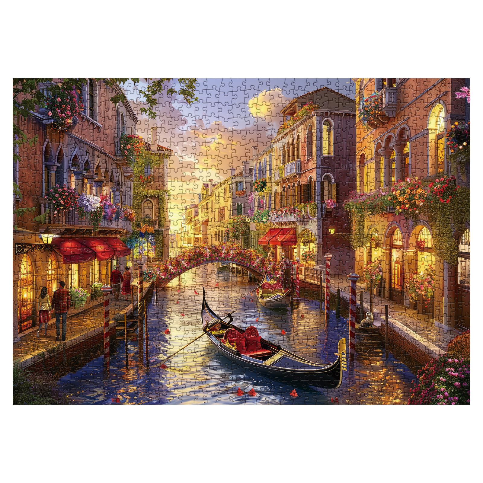 Amazon | イタリア ベニス 風景 パズル 大人用 1000ピース カラフル 