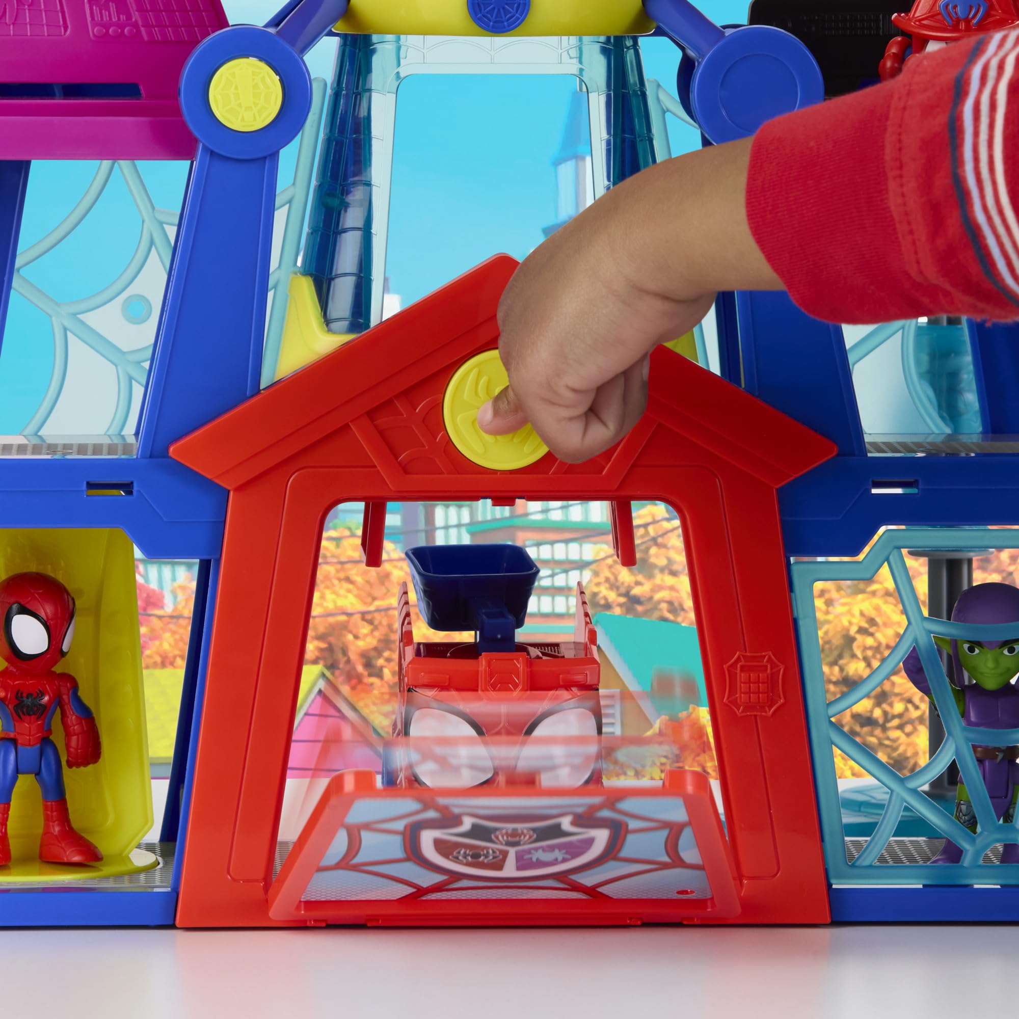 Zestaw do zabawy Pajęcza kwatera z serii Rescue-Webs z serialu Marvela "Spidey i super-kumple"