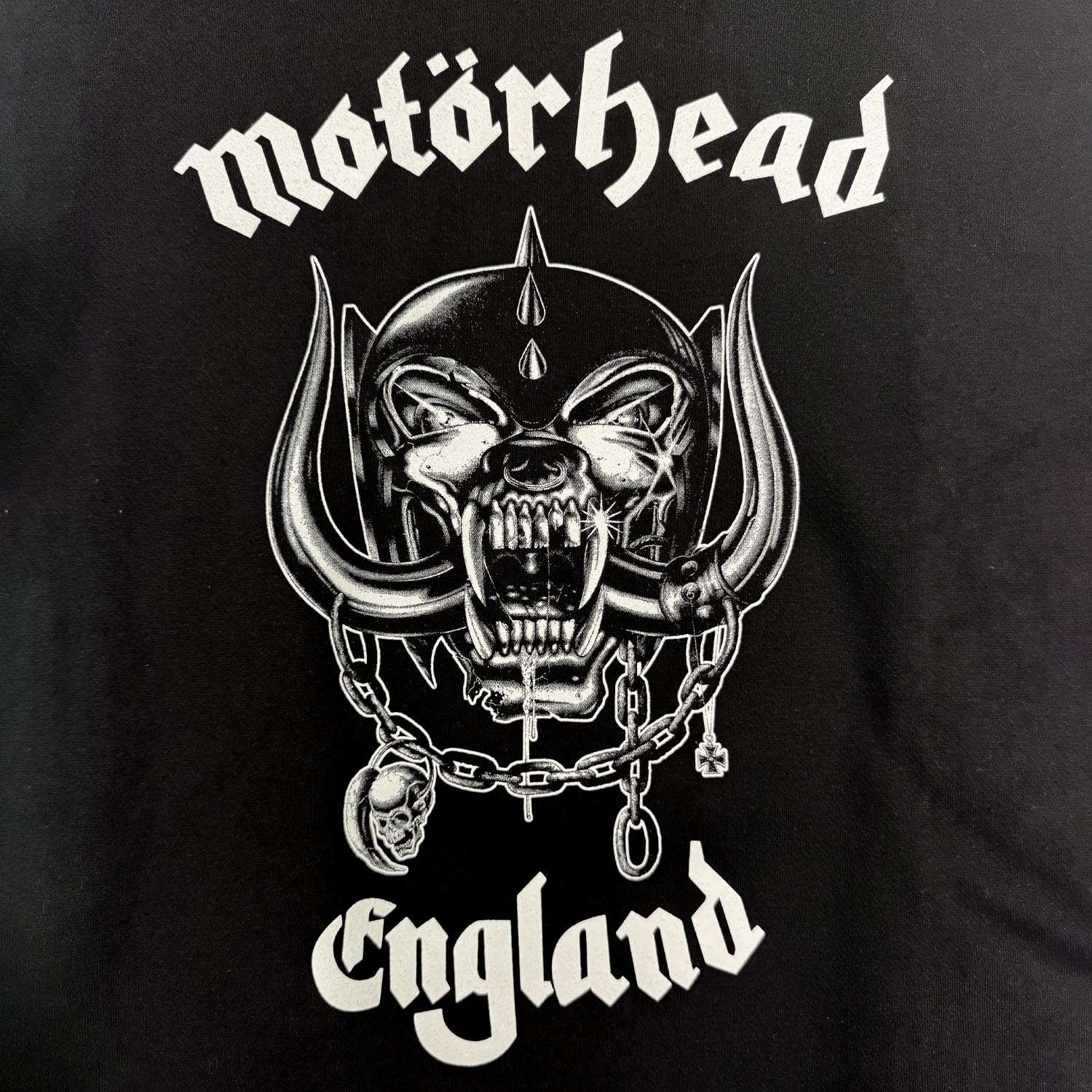 Motörhead Felpa Ufficiale Classic Logo. Felpa con Cappuccio Unisex in Cotone. vestibilità Regular per Adulto e Ragazzo
