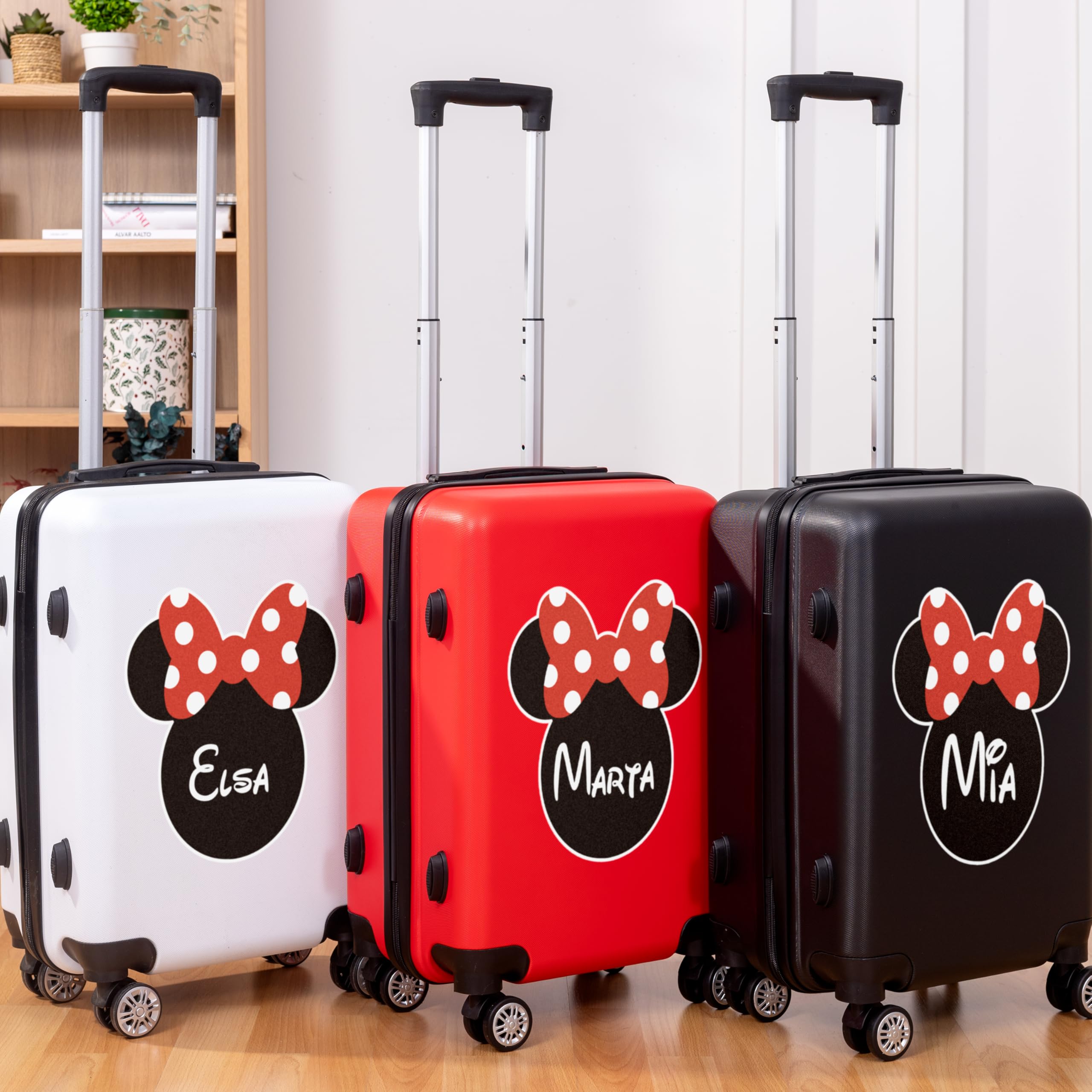 Maleta de Cabina Personalizada con Nombre | Equipaje de Mano 55 x 35 x 20 cm con 4 Ruedas Giratorias | Trolley Rígido ABS para Viajes, Vacaciones y Escapadas