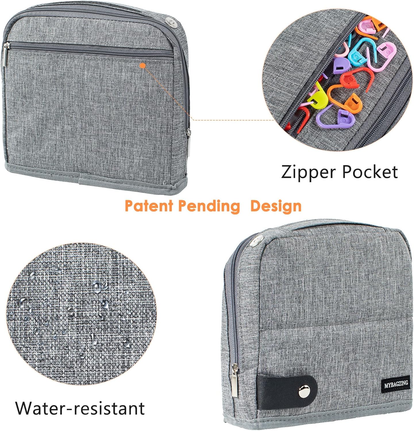 MYBAGZING Crochet Hook Case - Stand Up Organizer - Unique Design - Knitting & Crochet Supplies Holder