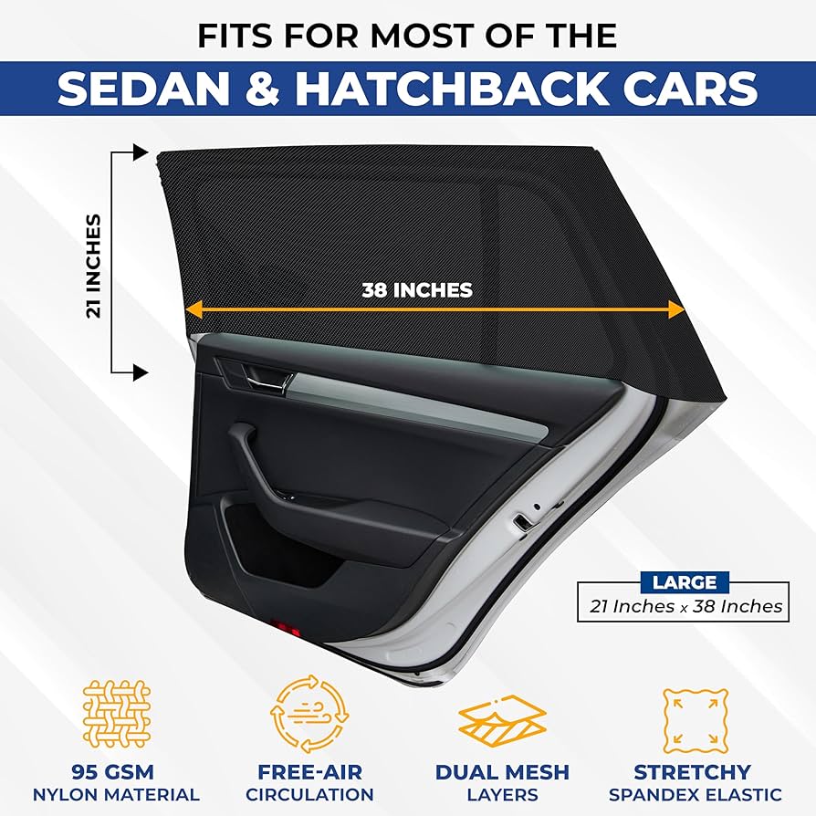 Leediga 4 PCS Car Window Shades, Protection From Heat And UV High