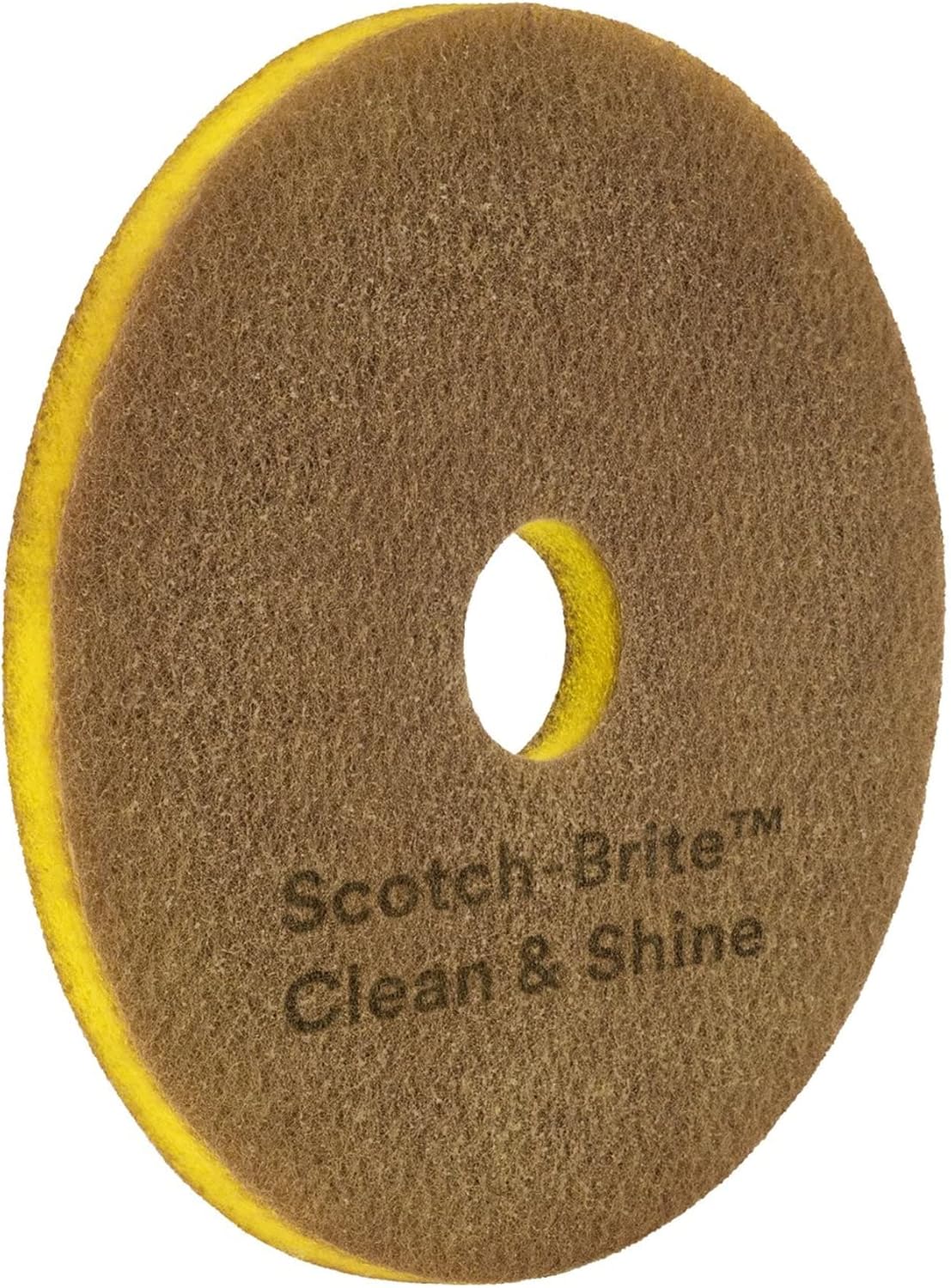 Scotch-Brite™ Clean & Shine Floor Pads, 14", Yellow/Gold, Case of 5