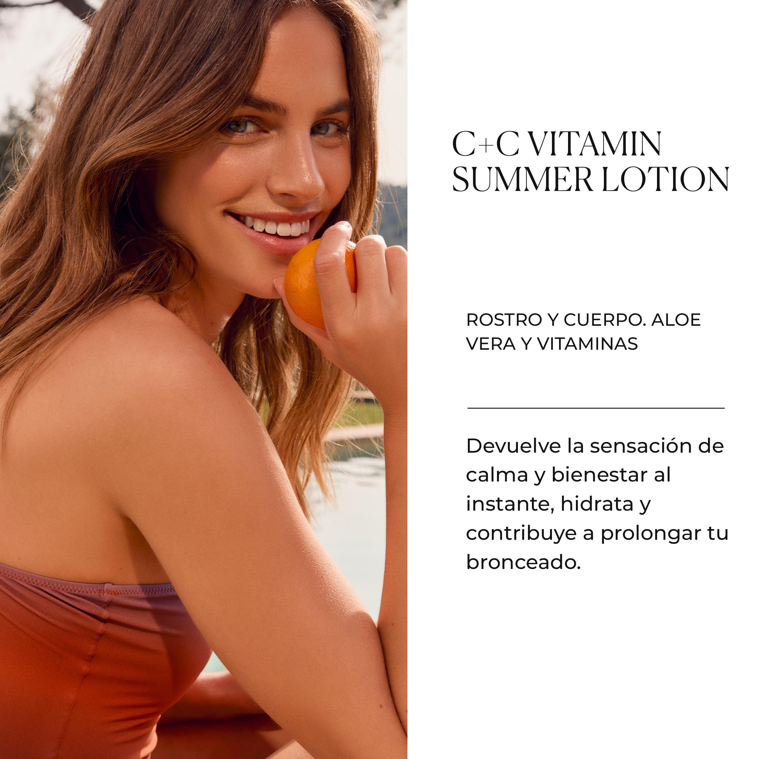 Natura Bissé C+C Vitamin Summer Lotion | Loción Hidratante y Reconfortante para Después del Sol para Rostro y Cuerpo con Aloe Vera y Vitaminas C y E | 200 ml