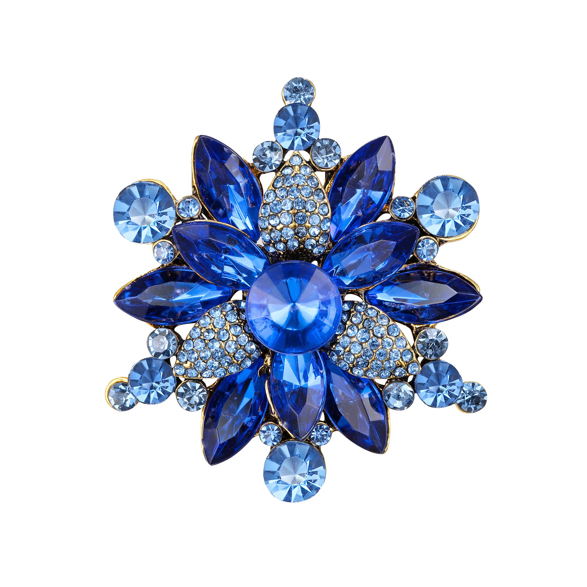 Spilla da Donna Art Deco Marquise Rhiestone Fiore per Party Prom