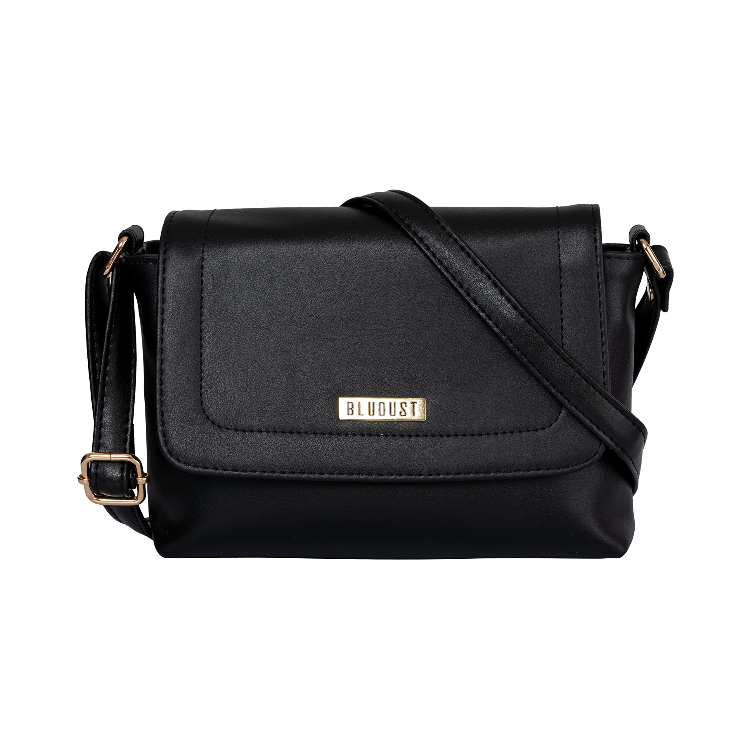 BLU DUST Womens & Girls Sling Bag | Ladies Purse Handbag | Crossbody Sling Strap (BLACK) (B0C28FNGB9) Amazon Price History, Amazon Price Tracker
