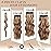NAYOO Clip in Hair Extensions for Women 20 Inch Long Wavy Curly Brown Mix Blonde Hairpieces Full Head Synthetic Hairpieces (6PCS, Brown Mix Blonde)