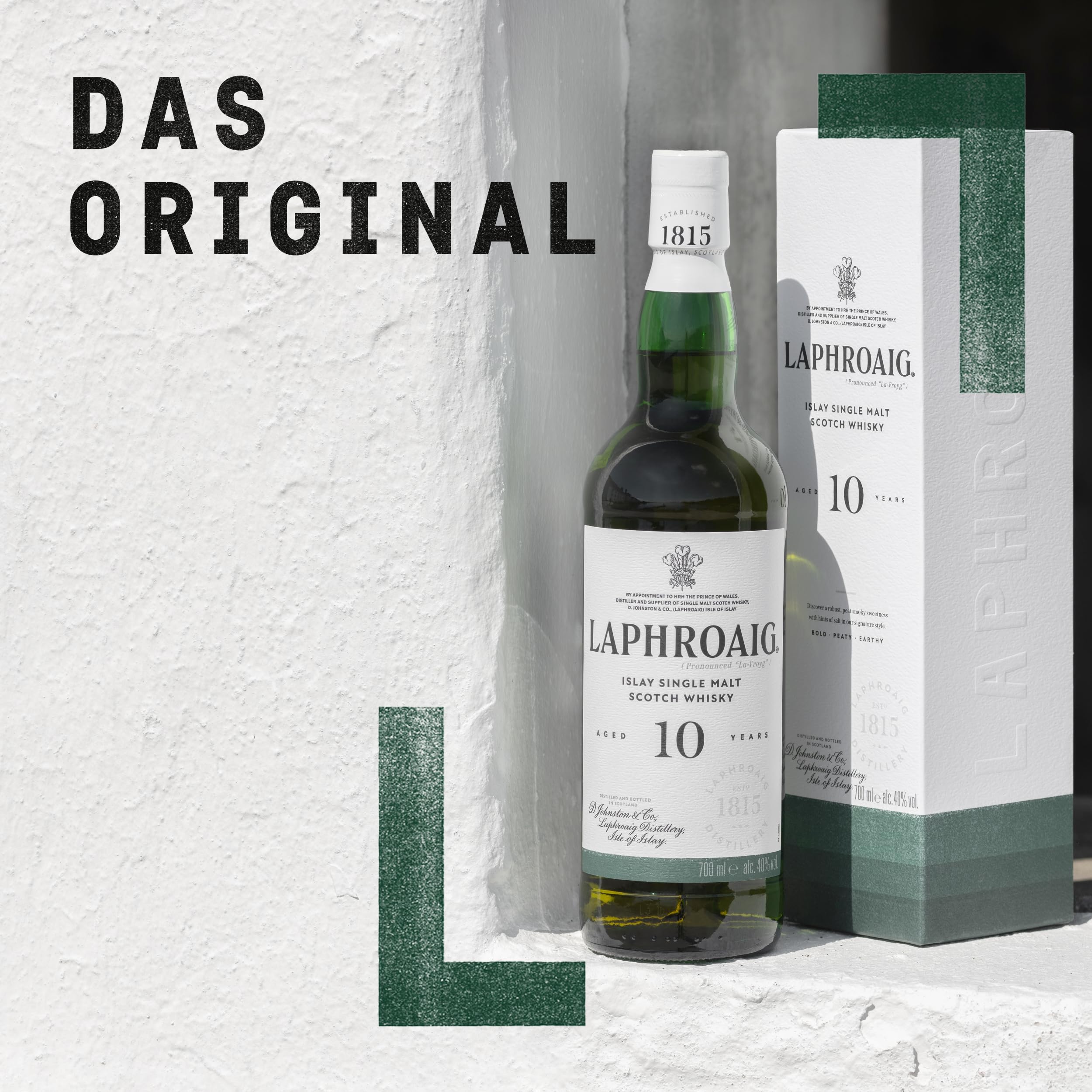 Laphroaig 10 Jahre Islay Single Malt Scotch Whisky 40% Vol 0,7l mit Geschenkverpackung