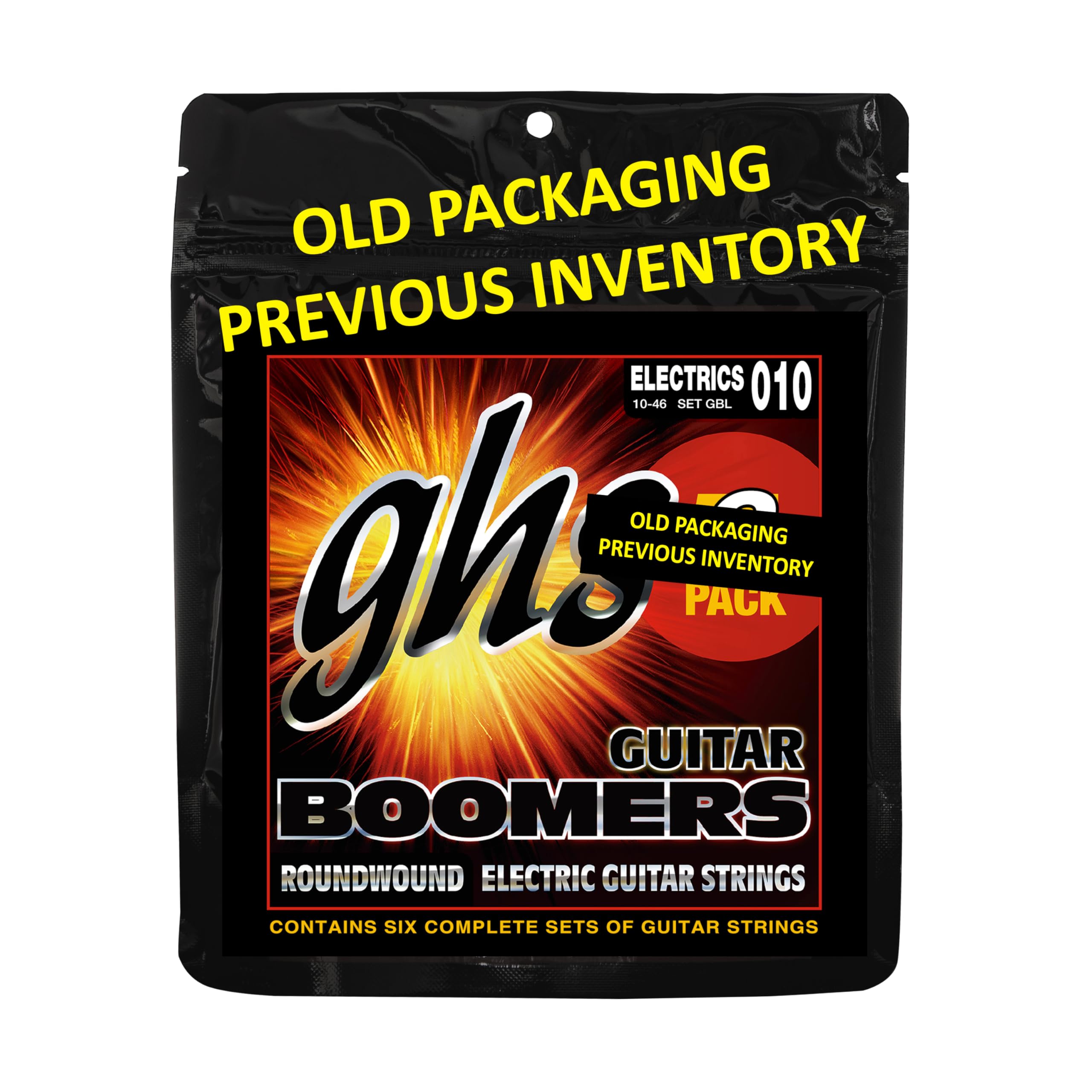 GHS Boomers Light - Cuerdas para guitarra eléctrica (6 unidades, 10-46)