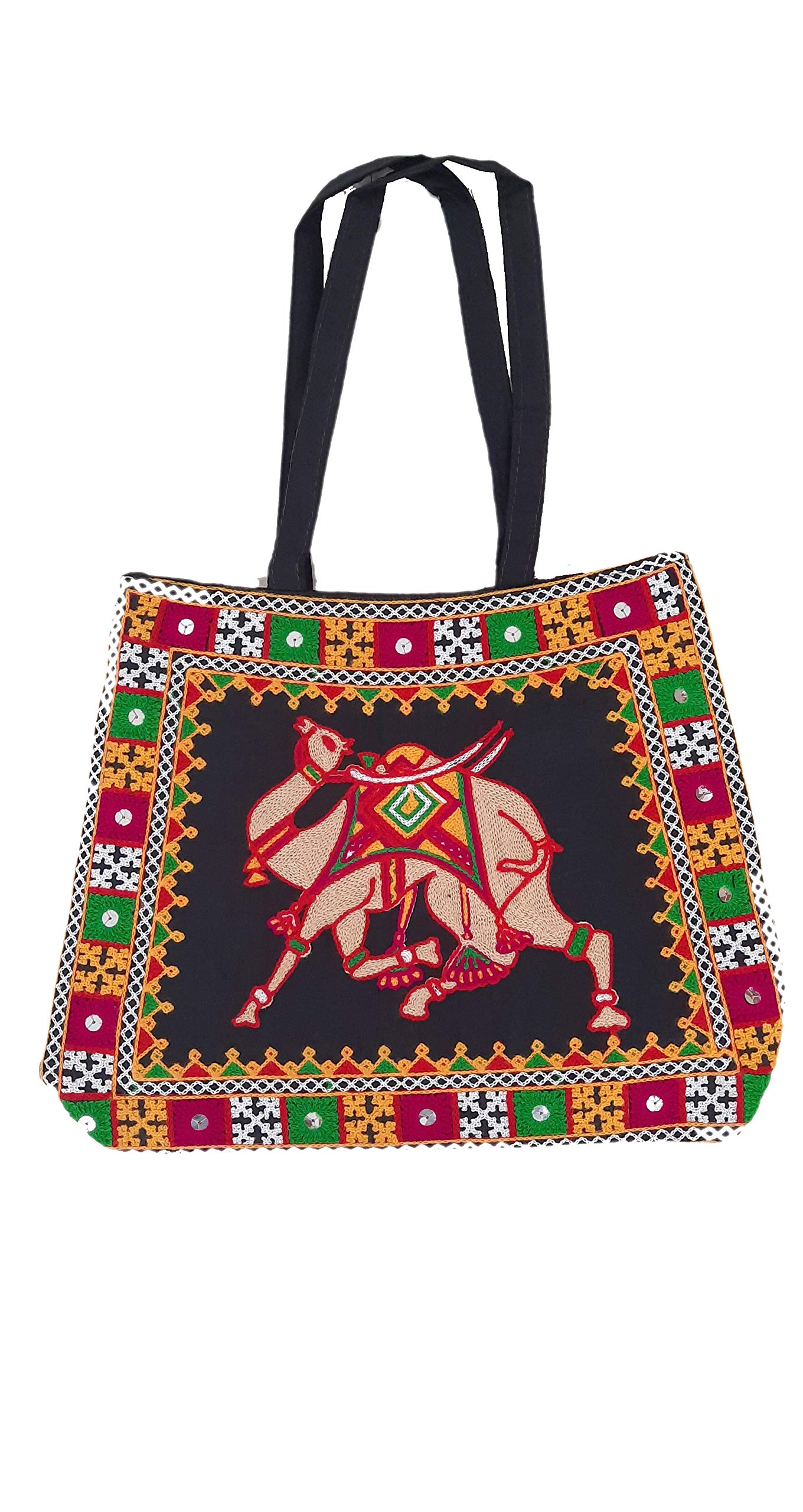 Kirti Art & Craft Women's Rajasthani Embroidered Shoulder Bag & Handbag