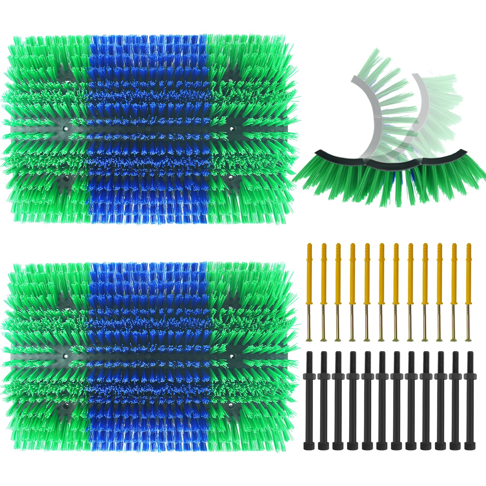 Sayutie Livestock Scratching Brush Green Upgraded Large Goat Brush Cow Scratcher Brush Anti-Itch Tool Massage Grooming Cattle Brush With 12 Screws For