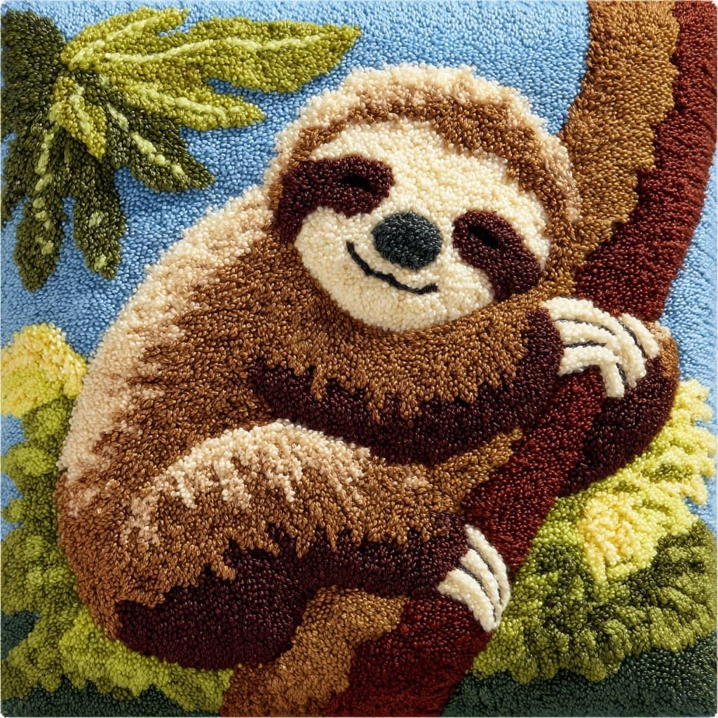 Henypt DIY Latch Hook Kitsfor Beginners, Sloth