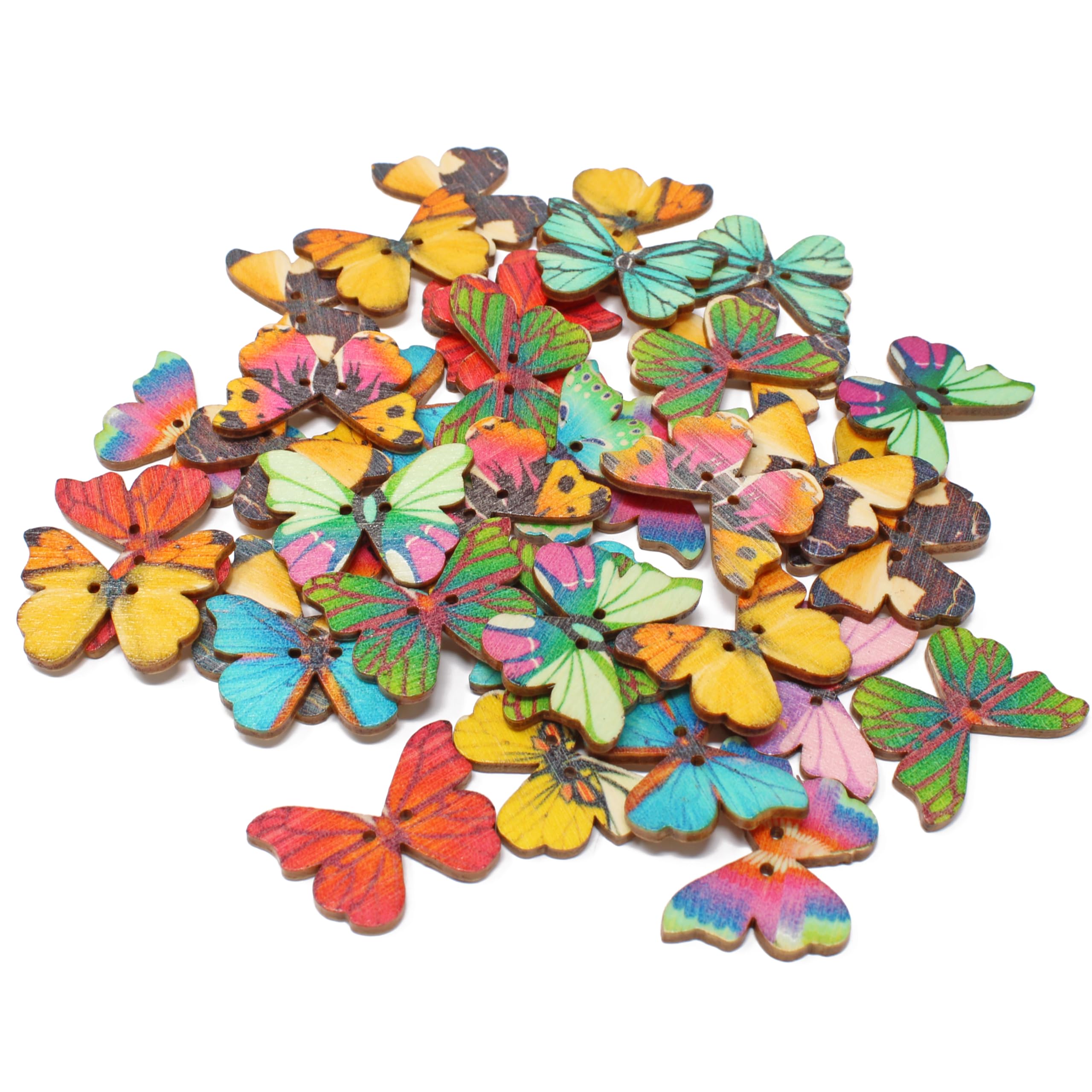 Special Touches 40 Mix Natural Floral Butterfly Buttons Craft Cardmaking Embellishments