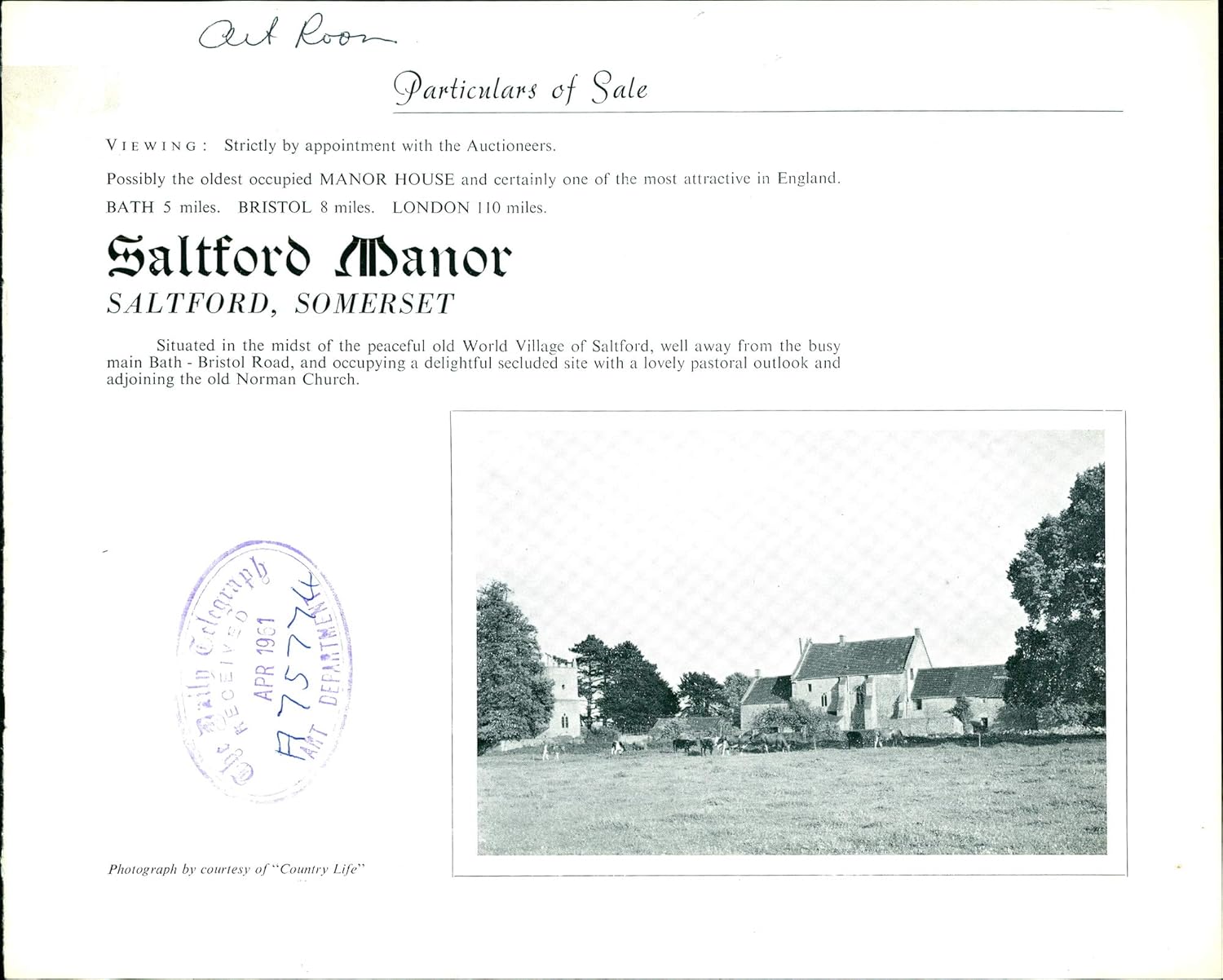 Vintage photo of Saltford Manor Home & Kitchen