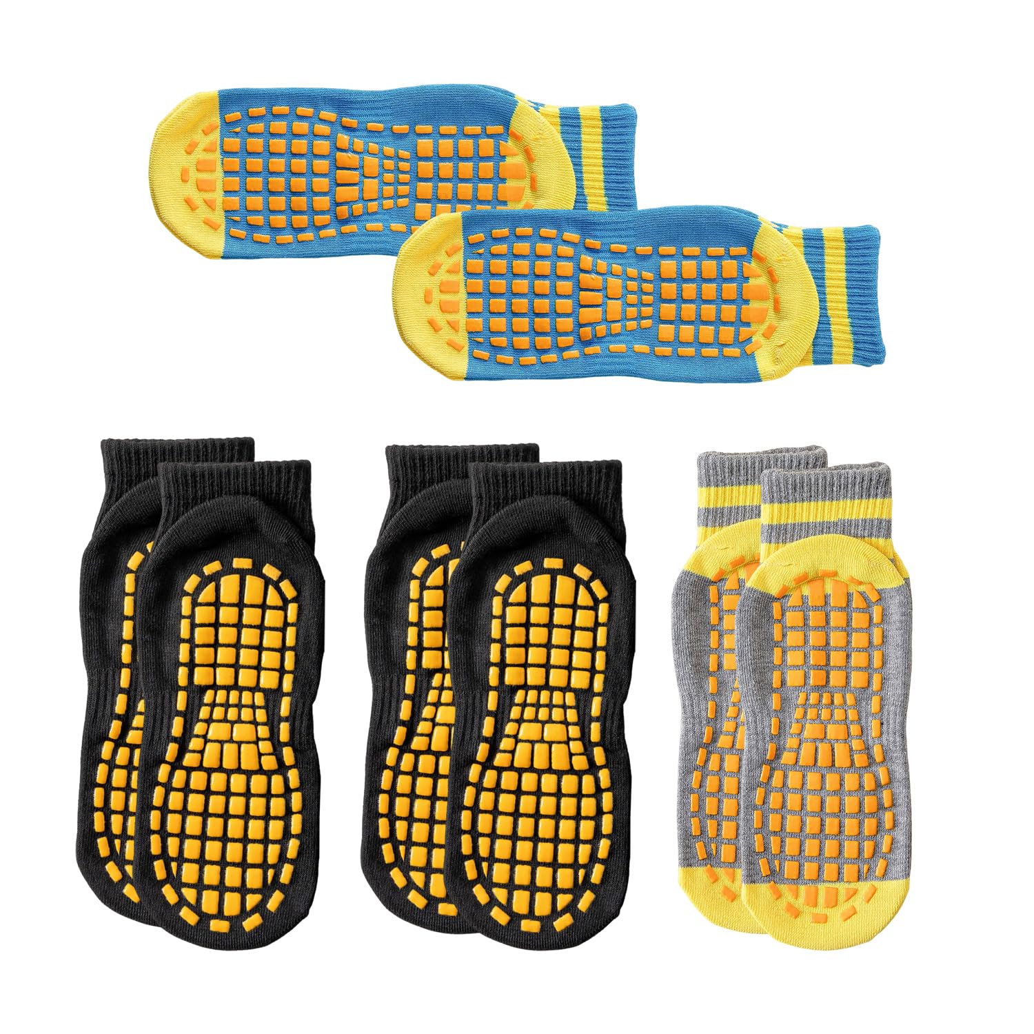 4 Pares De Calcetines Antideslizantes Para Niños, Calcetines De Trampolín, Calcetines De Puntos Antideslizantes, Calcetines De Suelo Interior, Calcetines De Entrenamiento Para Yoga