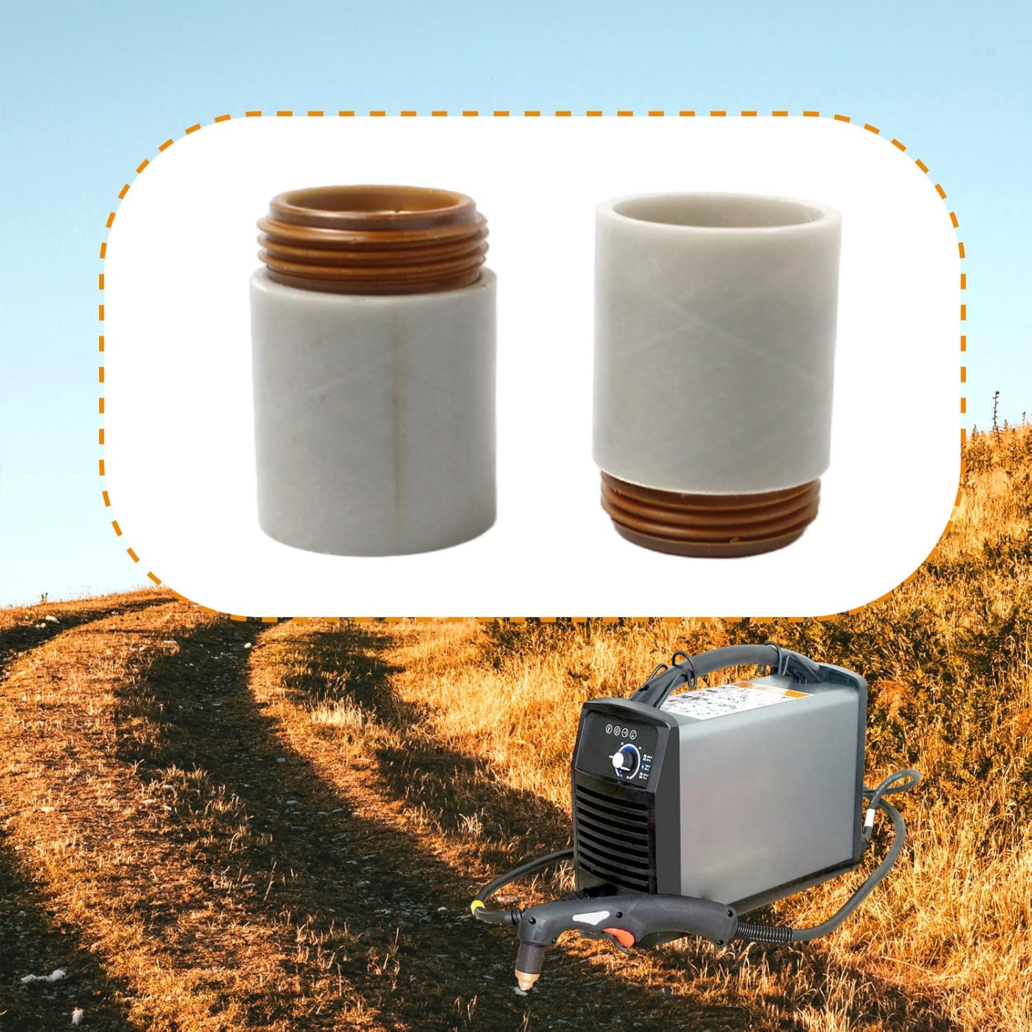 2Pcs Retaining Cap Compatible with Hypertherm 600 800 900 PAC 121 123 125 T/M Torch, Replace 120600