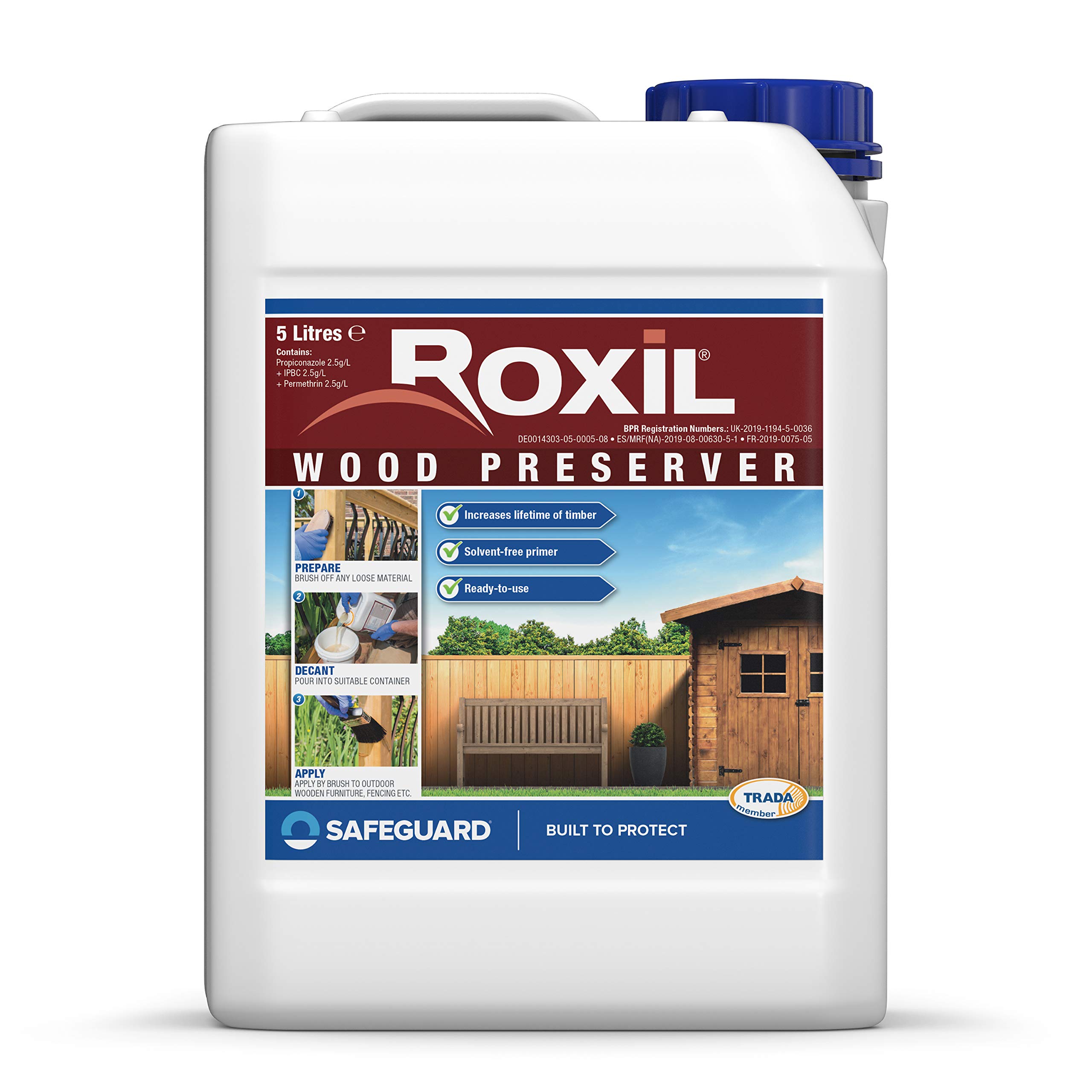 Roxil Wood Preserver (5 Litre) Clear, Odourless Formulation Providing