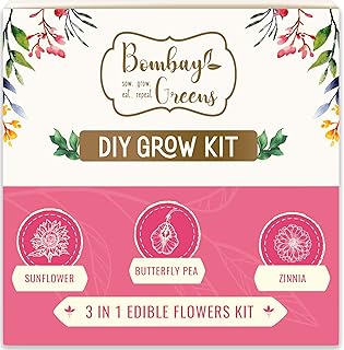 3 in 1 Edible Flowers Gardening Kit | Grow Your Own Kit - Zinnia Seeds