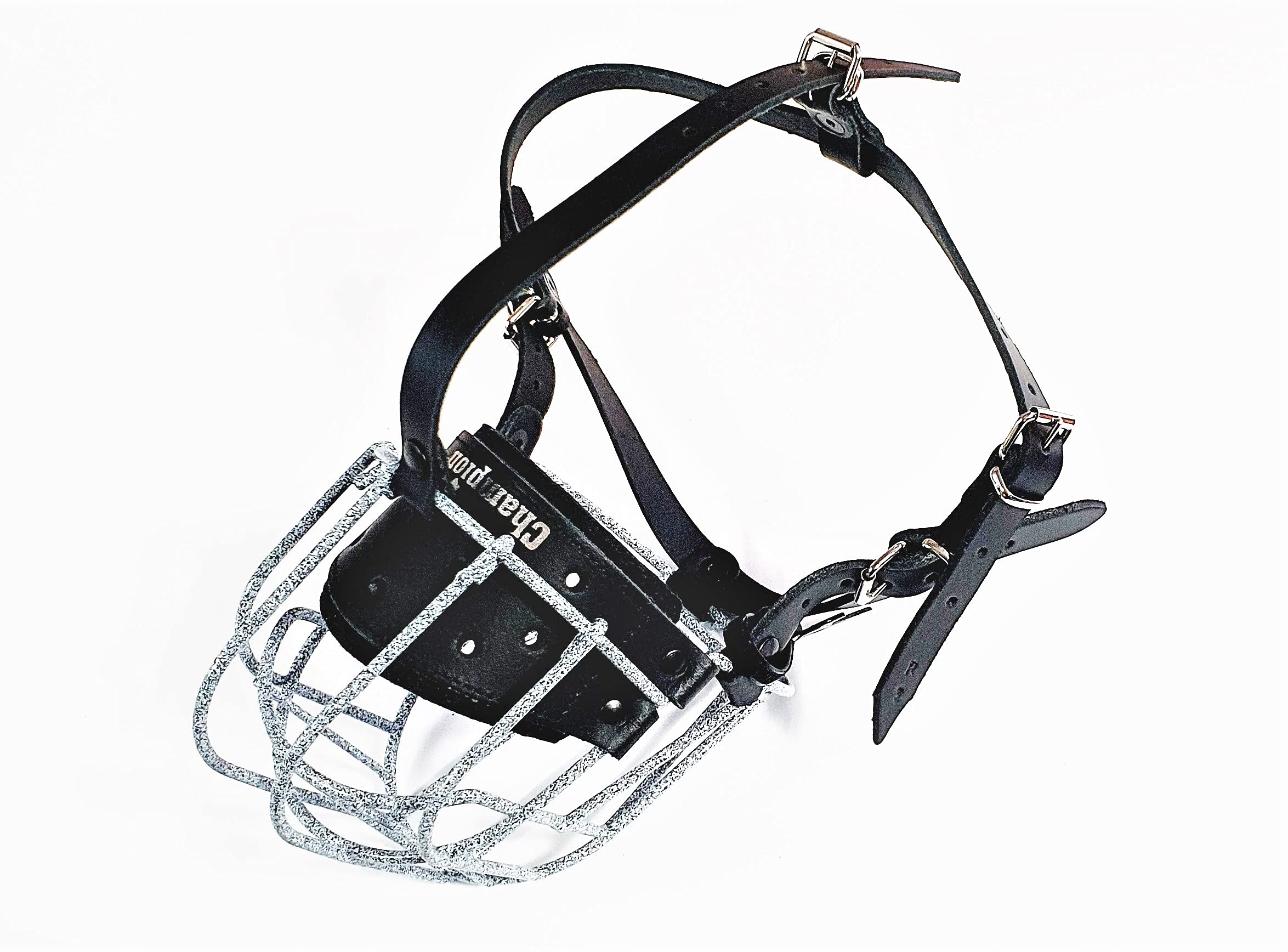 Strong Metal Wire Basket Dog Muzzle for American Bully, Bully XL (B3, Spotted)
