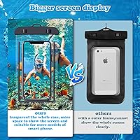 Vista 4 de LEMESO Funda impermeable, bolsa seca impermeable para teléfono celular, perfecta para navegación, natación, esnórquel, kayak, playa, popa, paquete