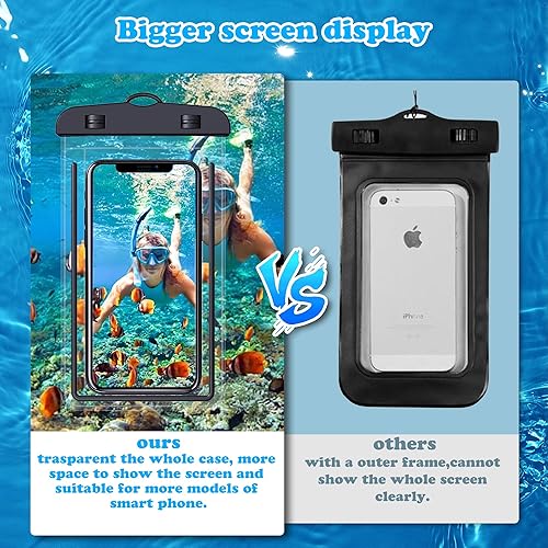 Miniatura 4 de LEMESO Funda impermeable, bolsa seca impermeable para teléfono celular, perfecta para navegación, natación, esnórquel, kayak, playa, popa, paquete