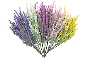 Artificial Lavender Flowers Bulk 10 Bundles Colorful Farmhouse Faux Flowers