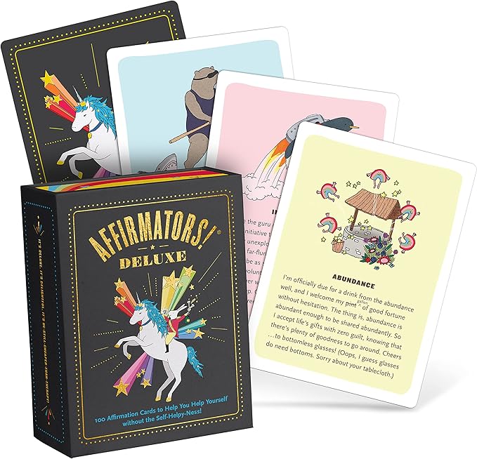 Bring humor into your goal-setting process with the quirky Affirmators! Cards. 