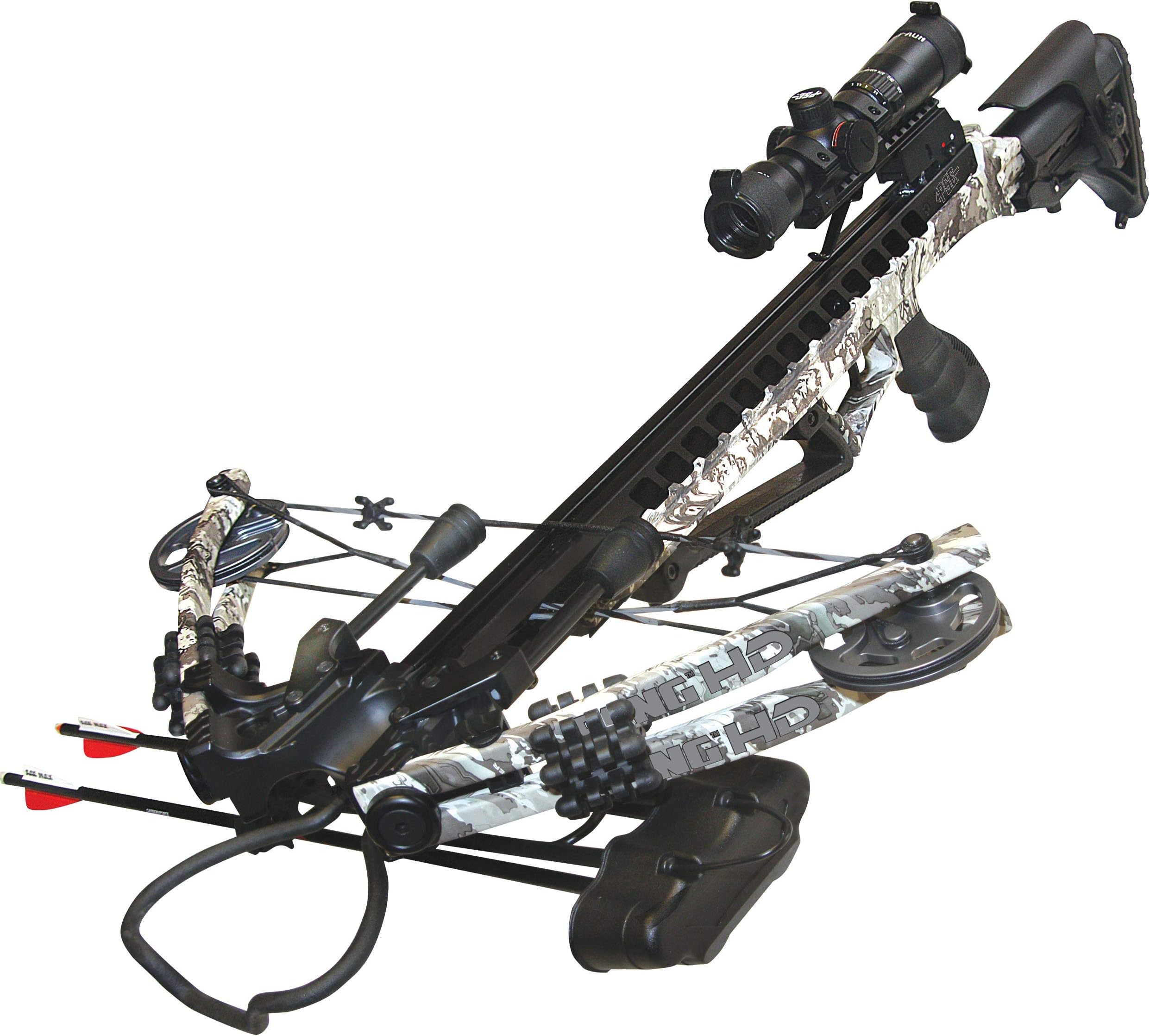 PSE ARCHERY Fang HD Crossbow Package- Up to 405 FPS- 5 Bolt Quiver- Adjustable Buttstock- w Dual String Stops