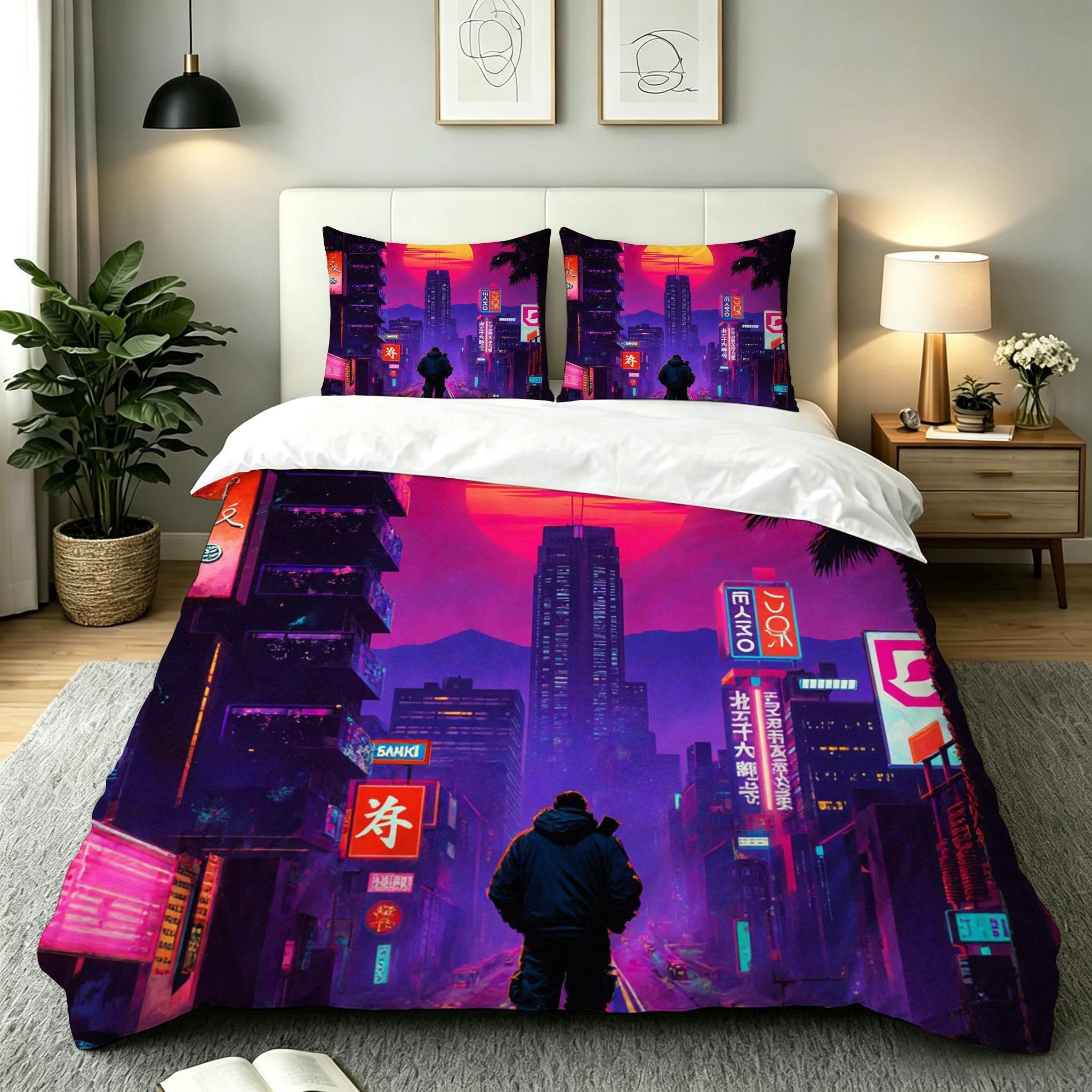 Housse de couette 140x200 de couleur violette pour créer un cocon douillet dans la chambre enfant