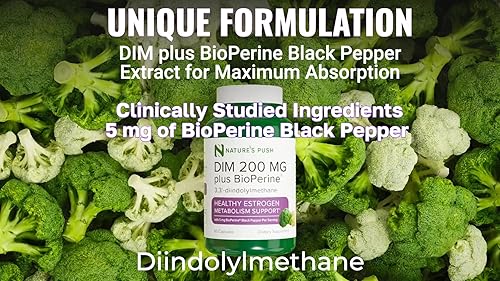 Miniatura 9 de DIM 200 mg equilibrio de estrógeno para mujeres y hombres Diindolilmetano pimienta negra para acné no quístico, equilibrio hormonal, menopausia y