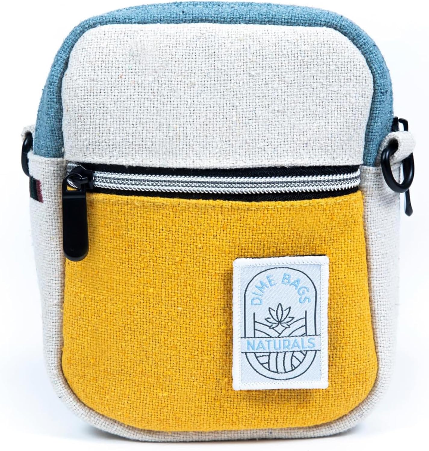 DIME BAGS Muse Crossbody Bag, 100% Nepali Hemp Sling, Zippered Compartments, Adjustable Strap, Durable for Travel & Daily Use