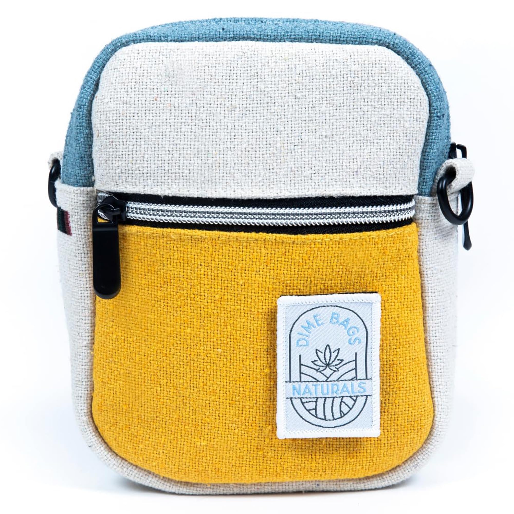 DIME BAGS Muse Crossbody Bag, 100% Nepali Hemp Sling, Zippered Compartments, Adjustable Strap, Durable for Travel & Daily Use