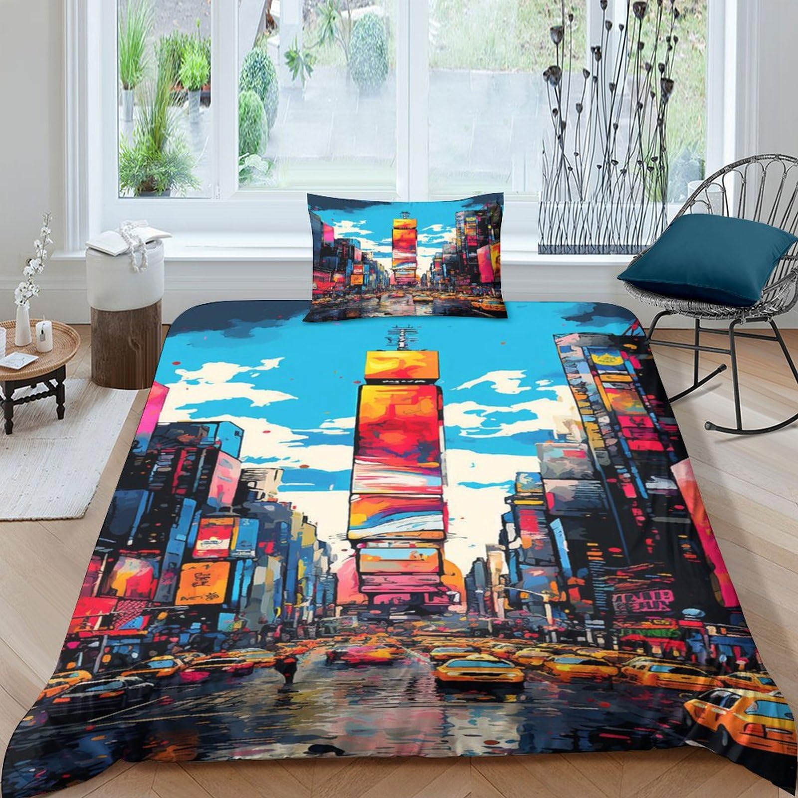 Housse de couette avec fermeture éclair Imes 3 pièces lit simple 135x200