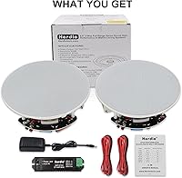 Vista 6 de Herdio 6.5 Inch Bluetooth Ceiling Speakers, 300 Watts Flush Mount 2-Way Universal Home Speakers,1 Pair