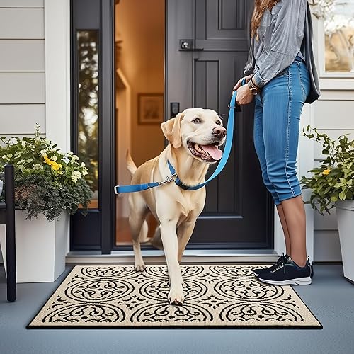 Miniatura 94 de GRANNY SAYS Felpudo para interiores, 32 x 48 pulgadas, antideslizante, tapete grande para puerta, tapete de bienvenida para exteriores, lavable