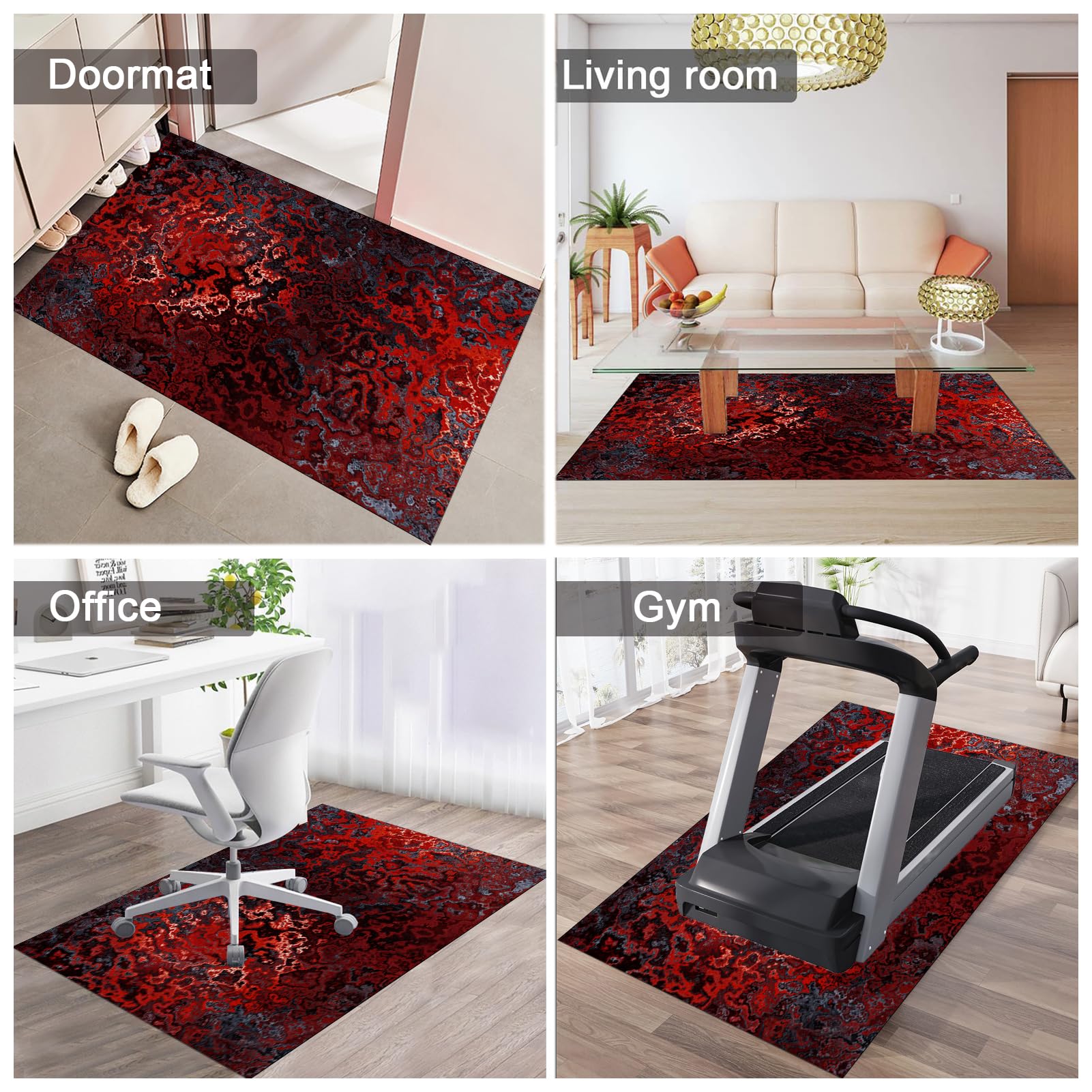 Tappeto Per Sedia Da Ufficio 130x160 Cm - Antiscivolo, Salvapavimento Per Moquette E Pavimenti Duri - Foto 9