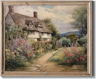 26 Simple Accent Wall Ideas That Make A Big Difference 158 Vintage Landscape Art Prints Unframed Canvas Wall Art Rustic Cottage Gar...